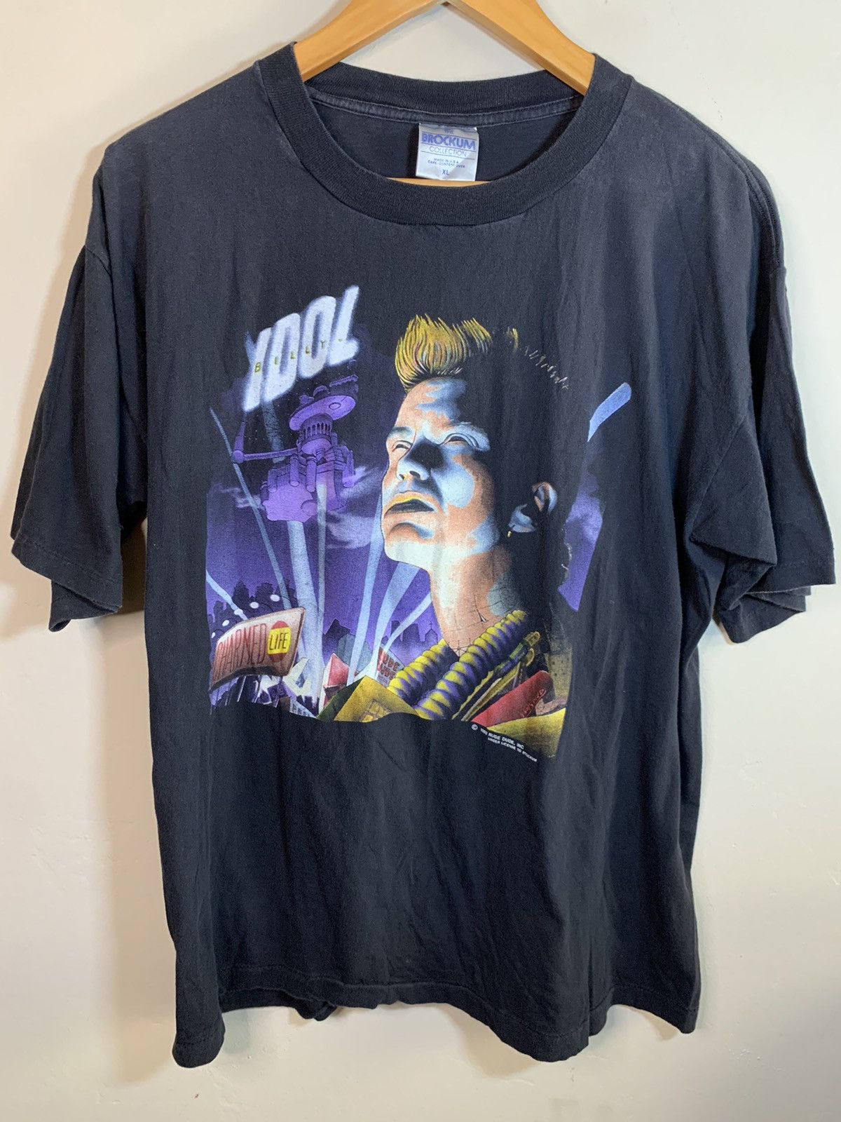 Band Tees × Brockum × Vintage RARE Vintage 1990 Billy Idol Charmed Life Brockum Tour Shirt Size US L / EU 52-54 / 3 - 1 Thumbnail