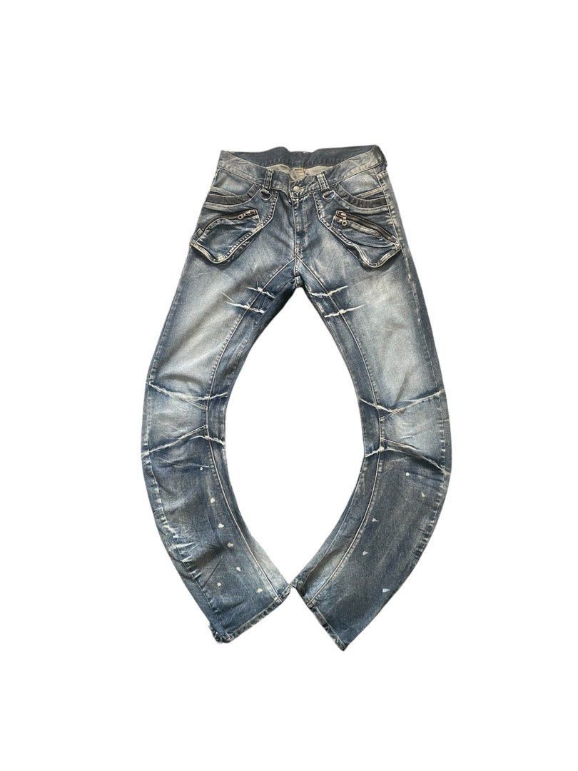 PPFM Japanese PPFM curve distressed denim Size US 30 / EU 46 - 1 Thumbnail