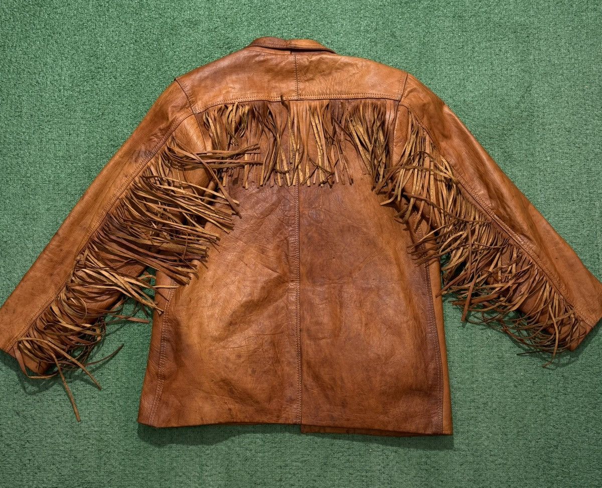 Native Western Leather Jacket Vintage Native Size US M / EU 48-50 / 2 - 2 Thumbnail