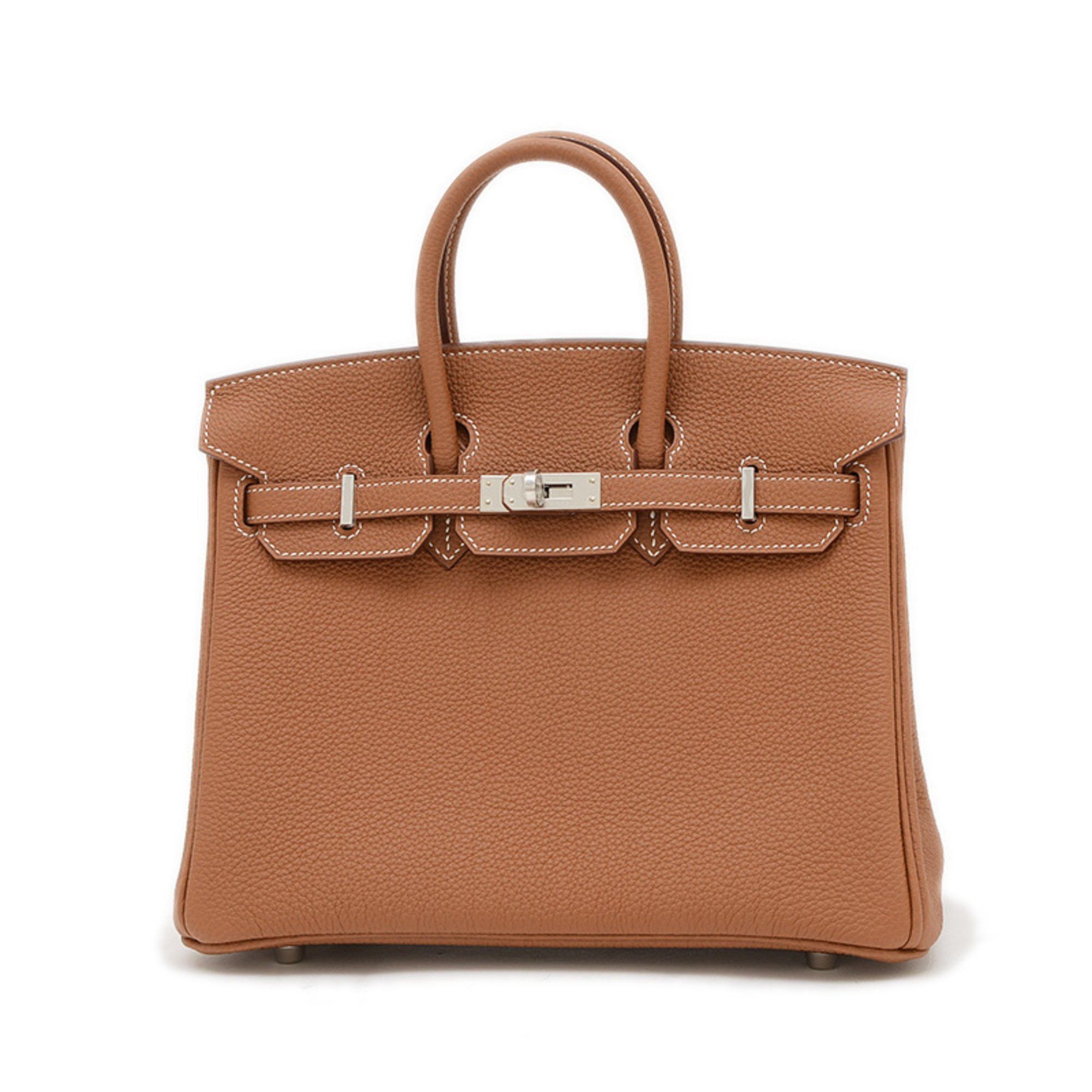 Hermes Hermès Birkin 25 Handbag Togo Gold with Silver Hardware, K