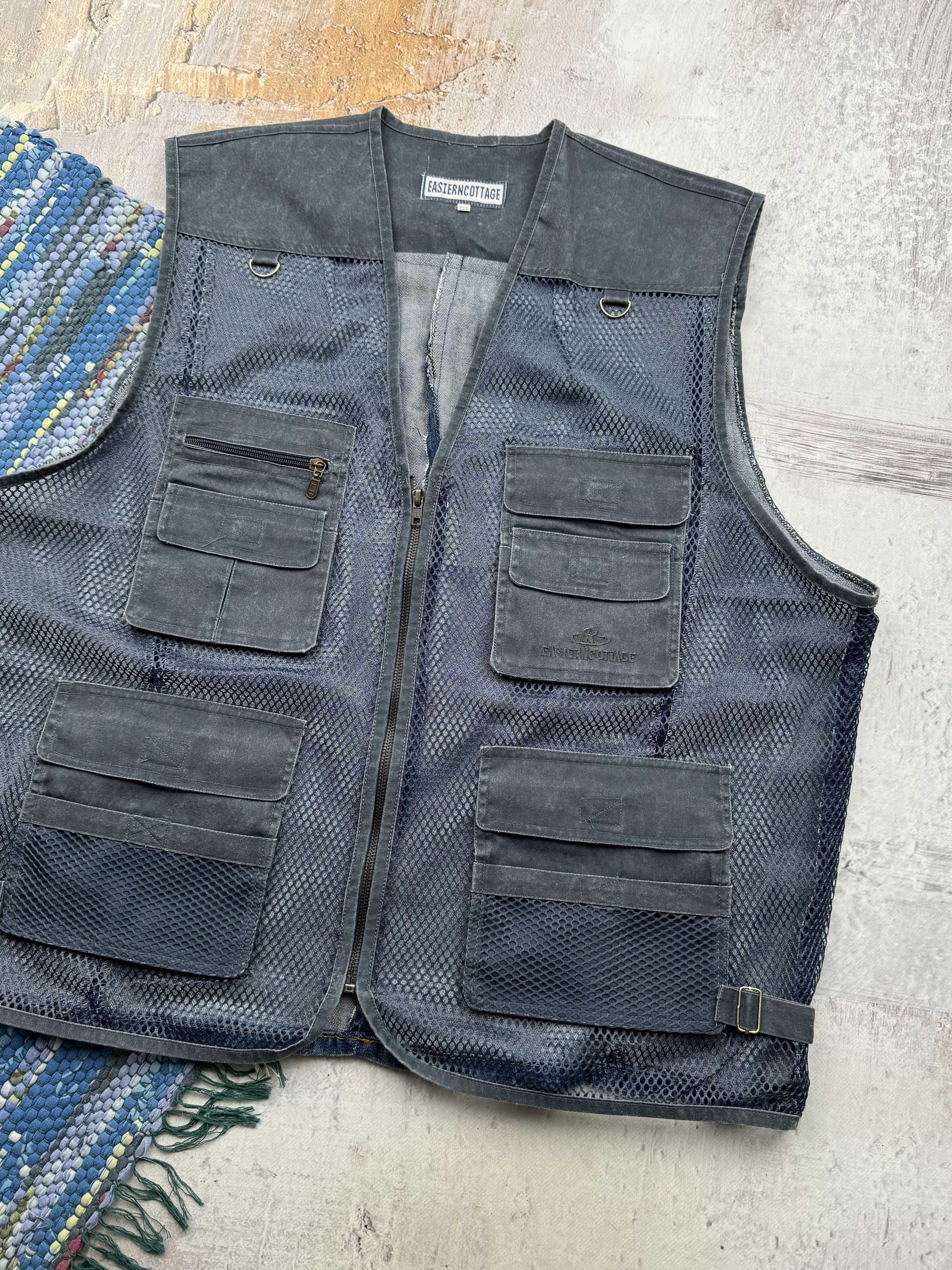 Vintage Vintage Multi-Pocket Mesh Vest A726(95) Size US XXL / EU 58 / 5 - 3 Thumbnail