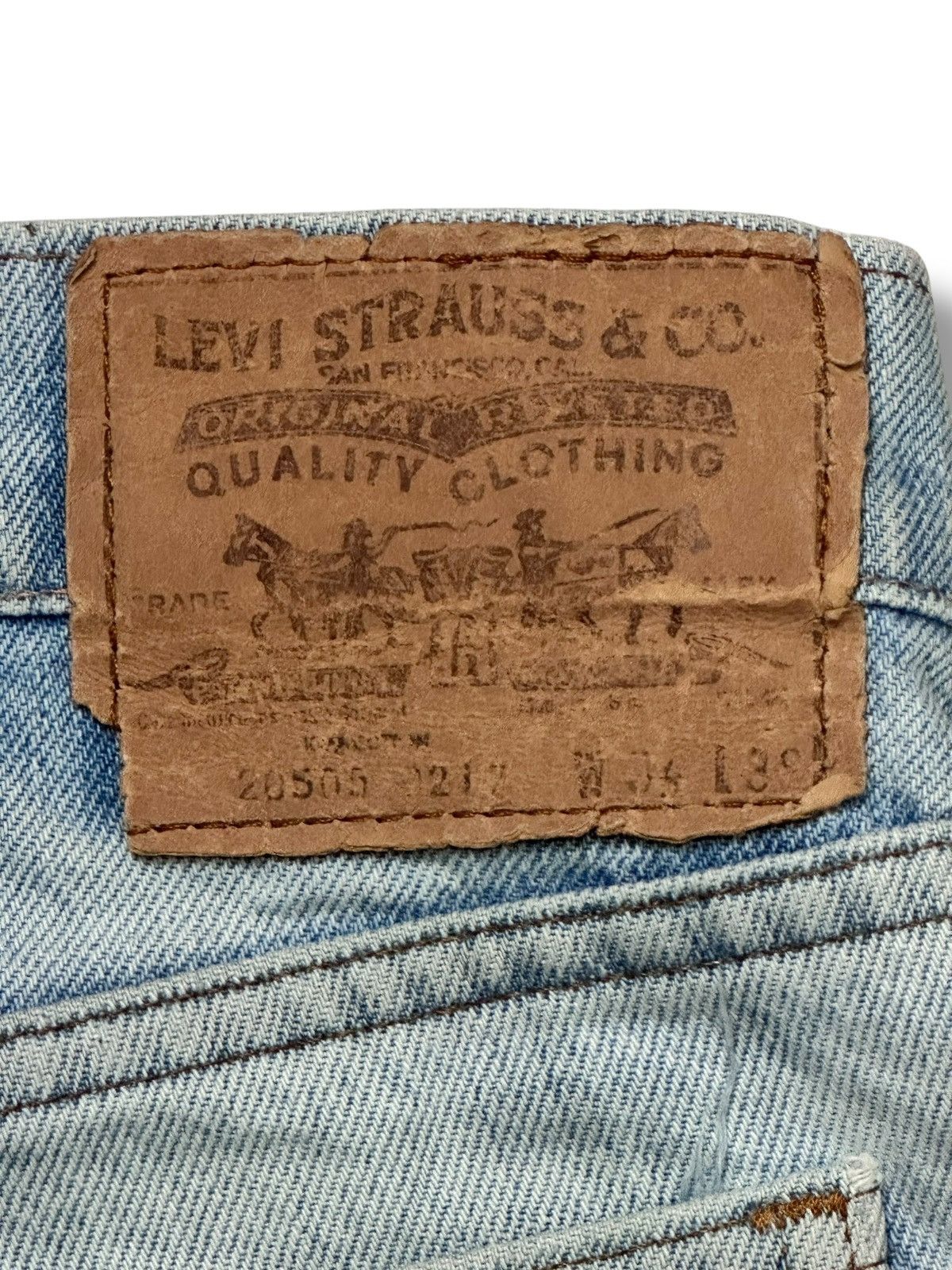 Levi's Vintage 70s Levi's 505 Straight-Leg Denim Jeans Light Wash Size US 33 - 10 Thumbnail