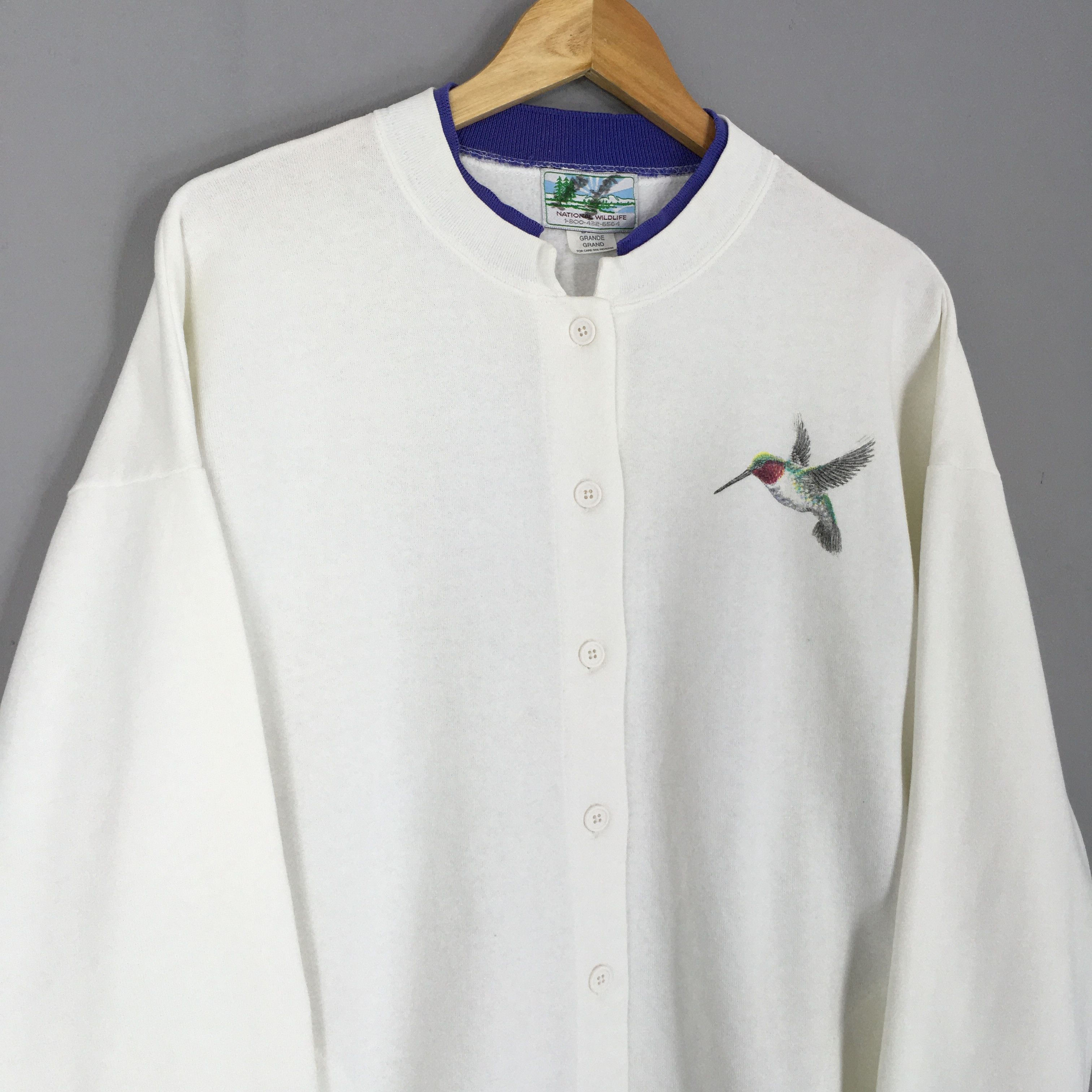 Habitat Vintage 90s Morning Sun Whitton Art Button Sweatshirt Large Size US L / EU 52-54 / 3 - 7 Thumbnail