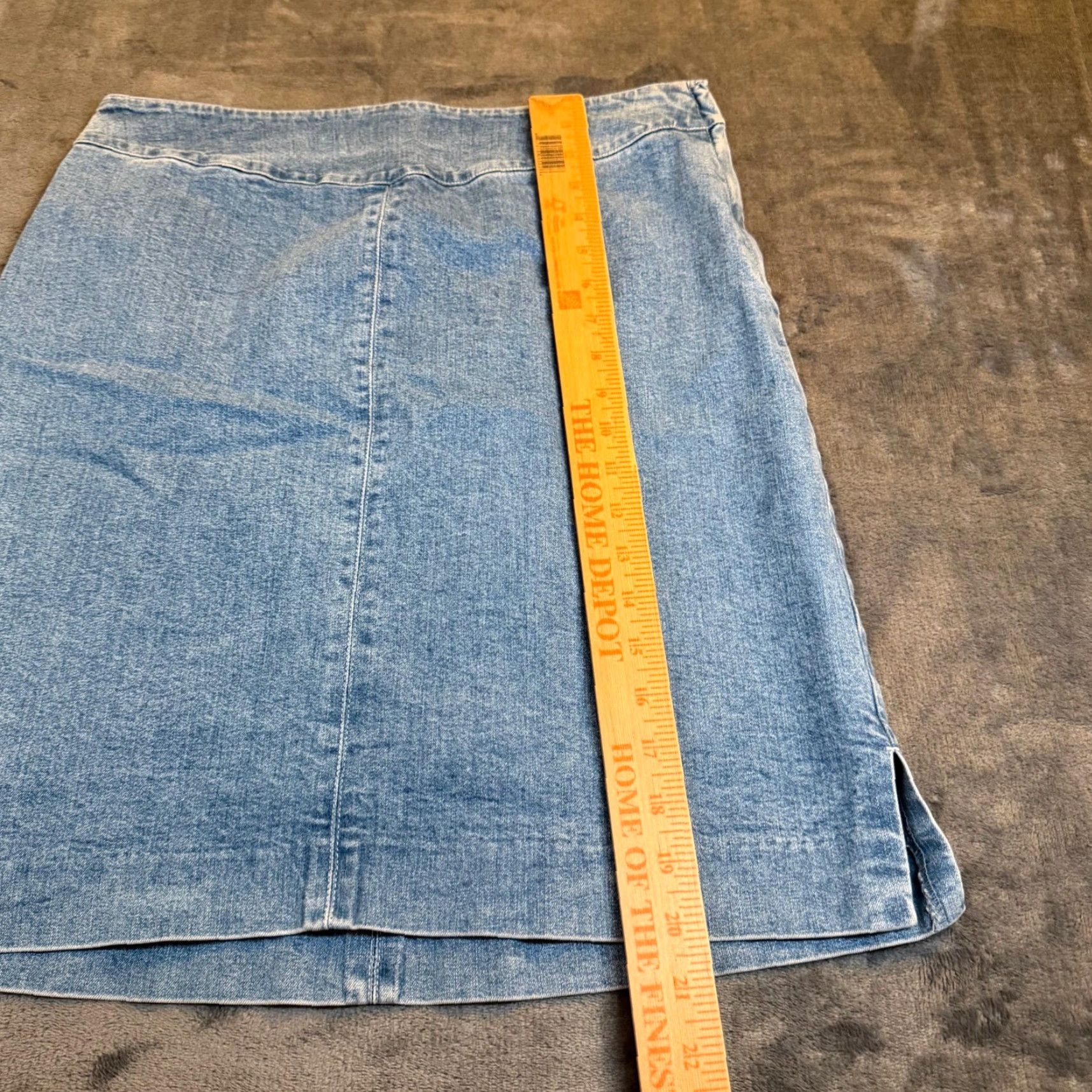 Ralph Lauren Ralph Lauren Denim A-Line Skirt Midi Blue Womens Size 8 Stretch Button Zip Mid Rise Casual Summer Spring Size 30" / US 8 / IT 44 - 6 Thumbnail
