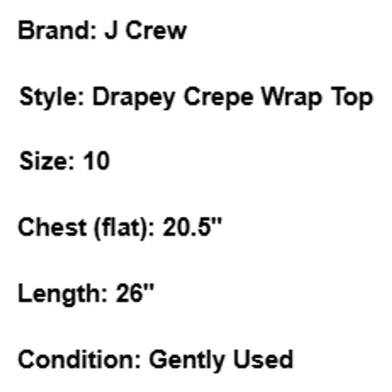 J.Crew J Crew Drapey Crepe Wrap Top Tie Waist Quiet Luxury 10 Chic Size L / US 10 / IT 46 - 8 Thumbnail