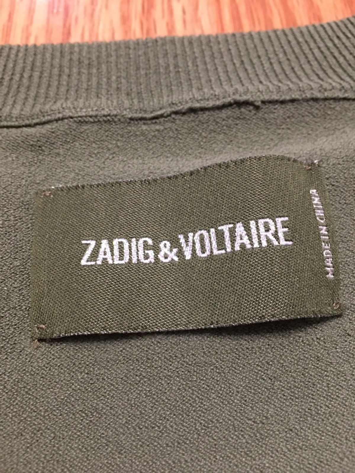 Zadig & Voltaire Zadig & Voltaire Rina V-Neck Olive Green Sweater Size S Size S / US 4 / IT 40 - 12 Thumbnail