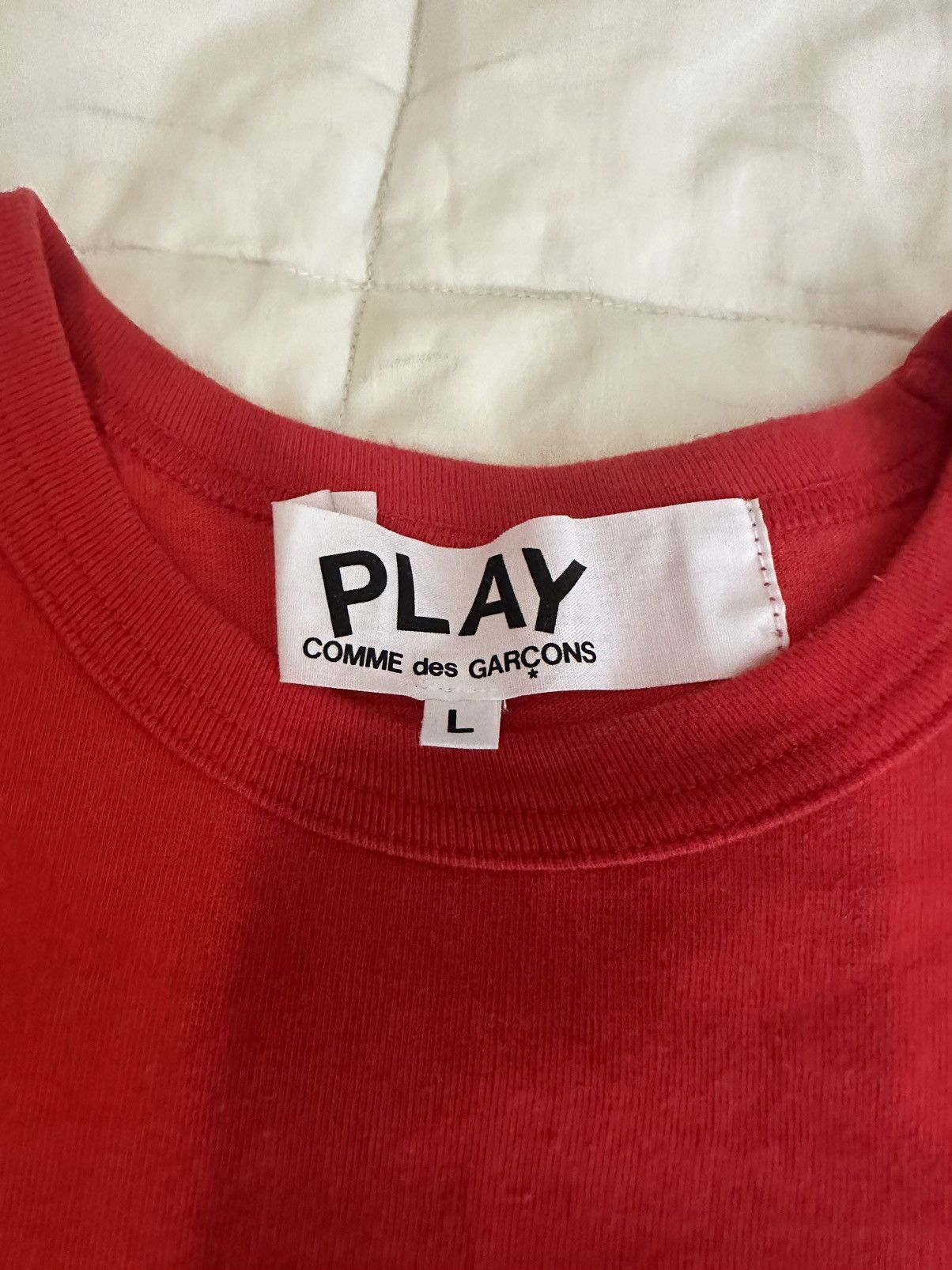 Comme des Garcons PLAY Comme Des Garçon Play red tee shirt Size US L / EU 52-54 / 3 - 4 Thumbnail