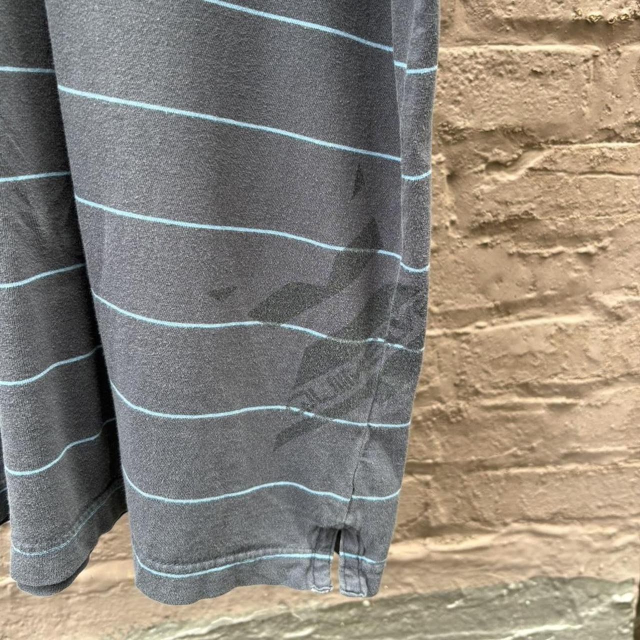 Quiksilver Early 2000s Y2K Quiksilver Grey and Blue Striped Polo Shirt Size US XL / EU 56 / 4 - 4 Thumbnail
