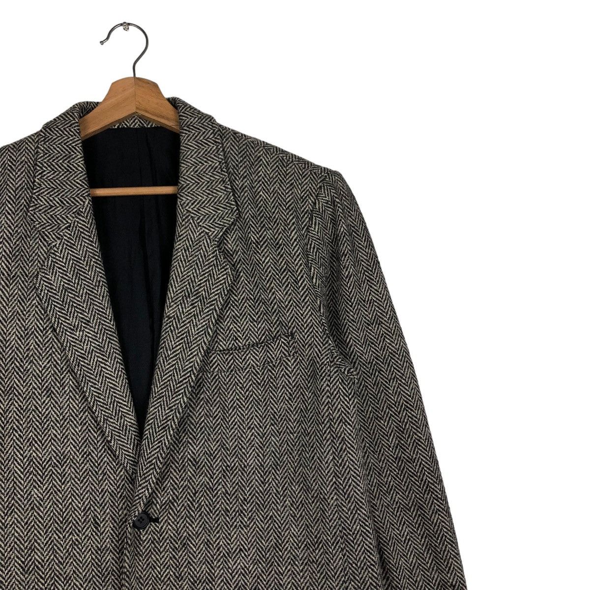 Issey Miyake 🔥VTG IS ISSEY MIYAKE WOOL JACKET HERRINGBONE DOUBLE BREAST Size US M / EU 48-50 / 2 - 6 Thumbnail