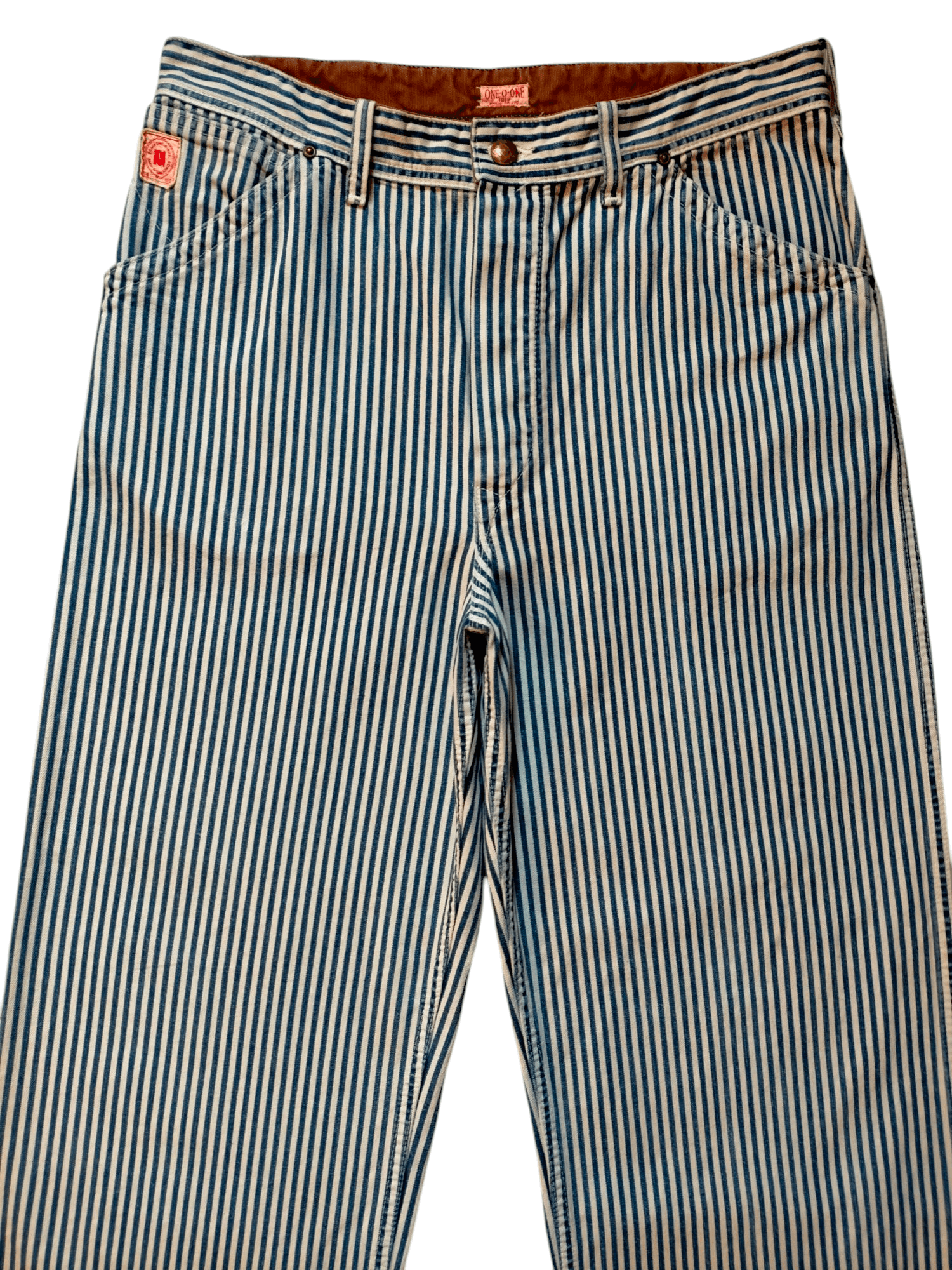 Edwin Vtg 90s ONE-O-ONE 101 Edwin Hickory Workwear Wide Leg Jeans Size US 34 / EU 50 - 3 Thumbnail