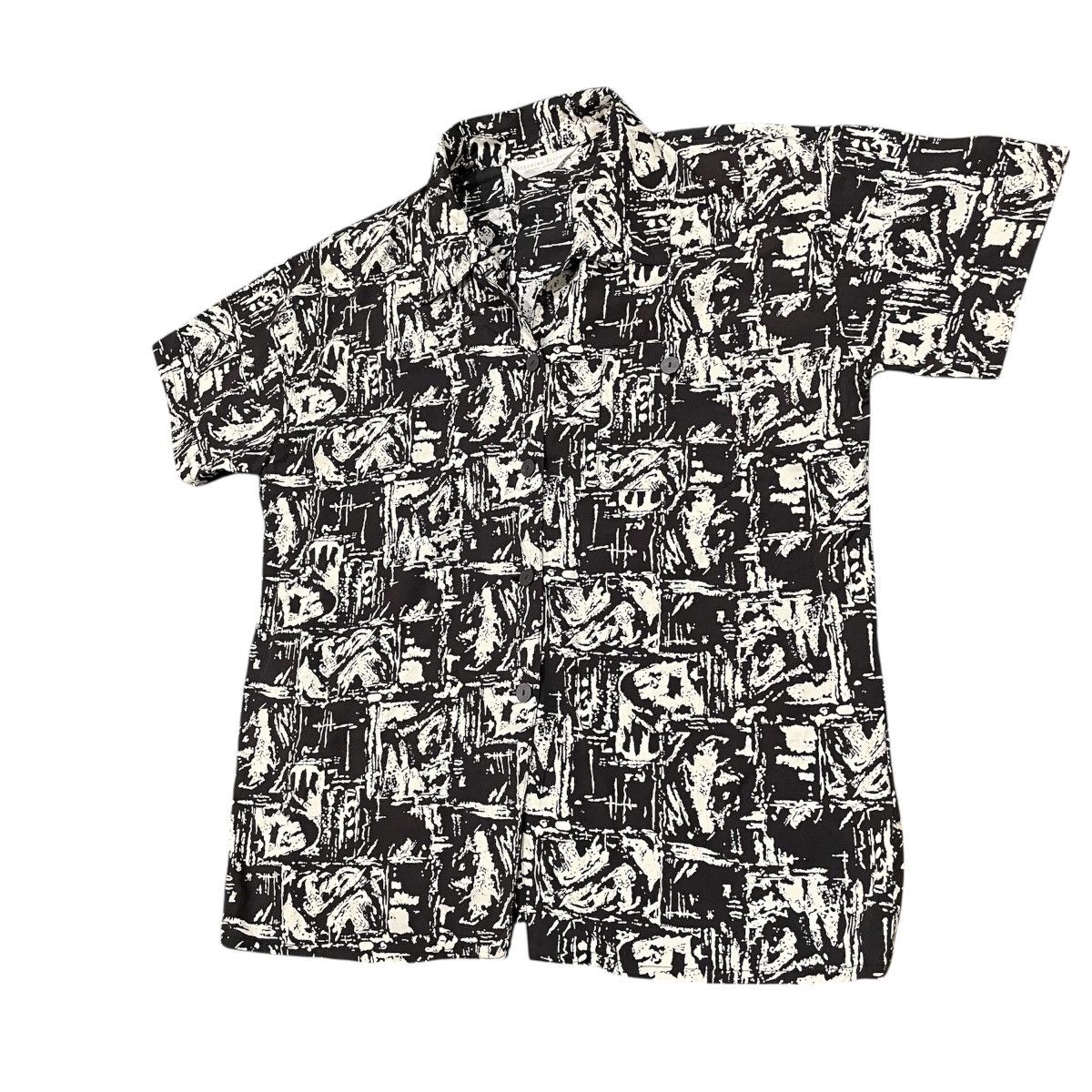Japanese Brand Vintage Katherine Elliott Abstract Print Button Up Shirt Size US M / EU 48-50 / 2 - 2 Thumbnail
