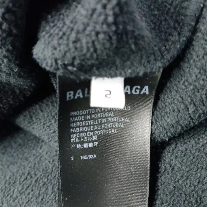 Balenciaga Balenciaga Black Oversized Letter Print Hoodie 0079-2507 Size S / US 4 / IT 40 - 3 Thumbnail