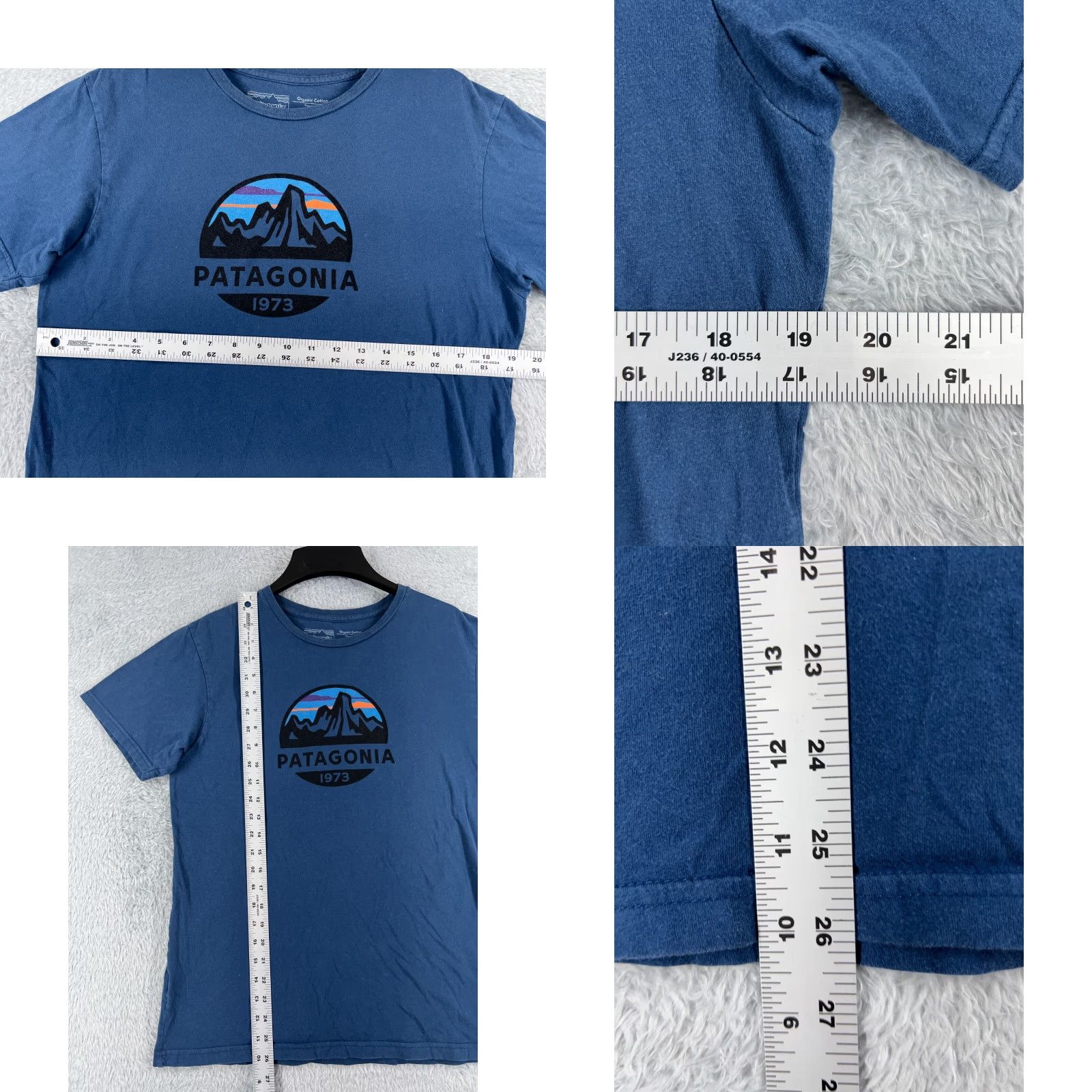 Patagonia Patagonia Shirt Men Medium Blue Short Sleeve Crew Neck Cotton Hike Camp Logo T-Shirt Size US M / EU 48-50 / 2 - 8 Thumbnail
