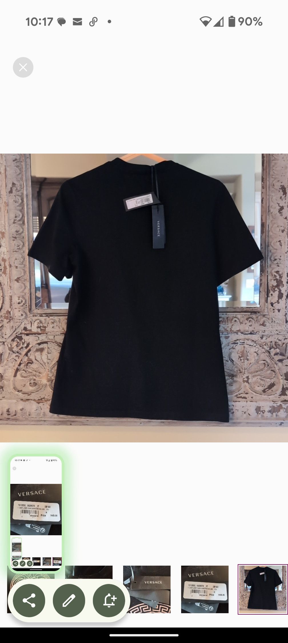 Versace Versace logo women's t shirt Size XS / US 0-2 / IT 36-38 - 6 Thumbnail