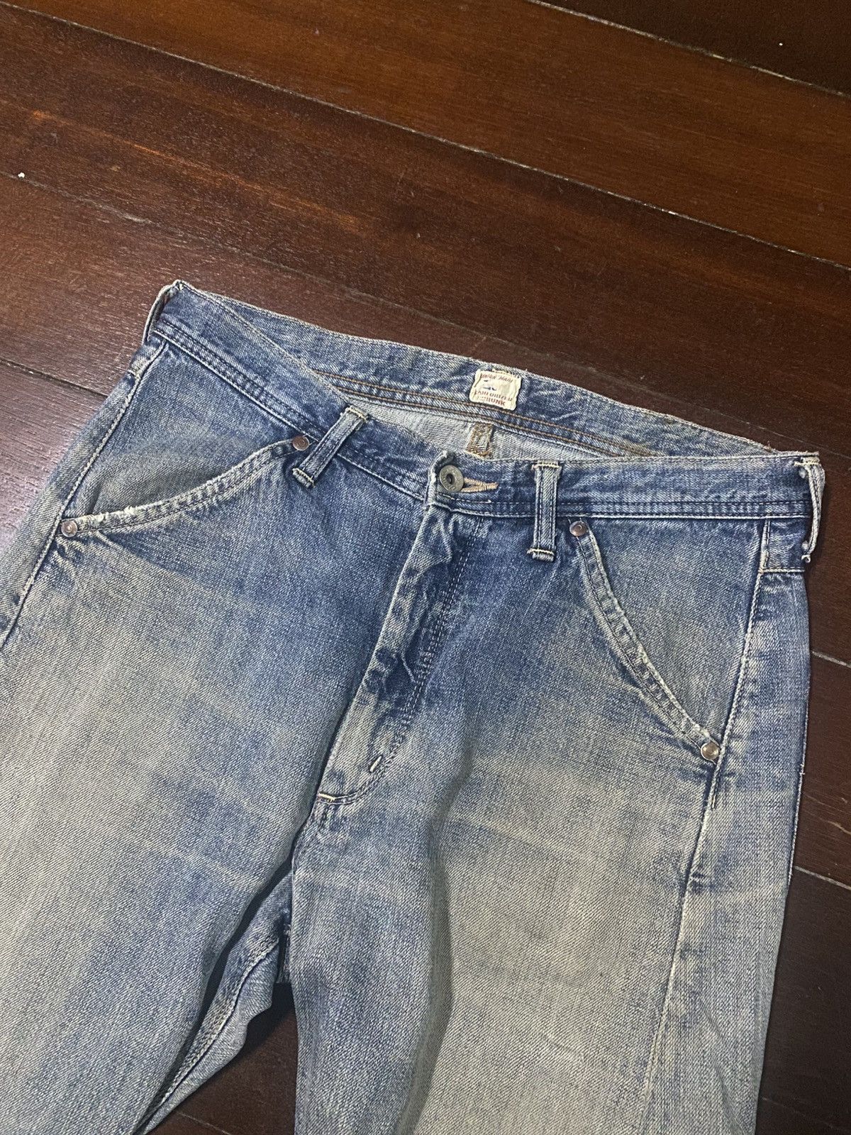 Lee Repro Vintage 50s Lee Jeans Sanforized mud wash distressed Size US 33 - 8 Thumbnail