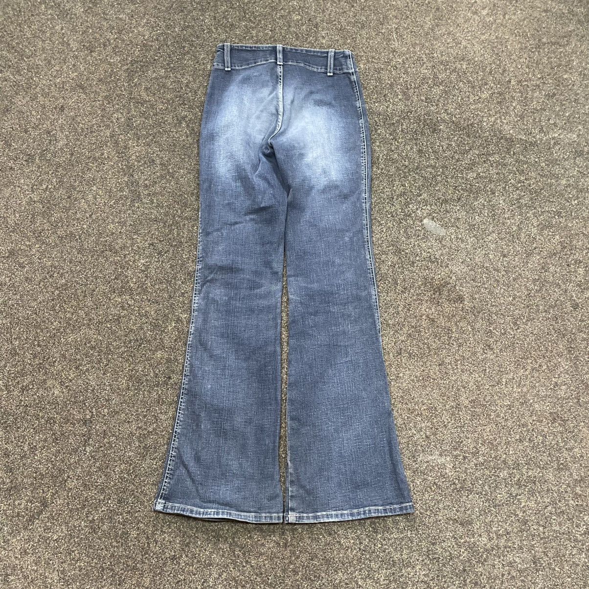 Vintage Y2K Vintage Flared Jeans Distressed Embellished Grunge Skate Size 30" / US 8 / IT 44 - 3 Thumbnail