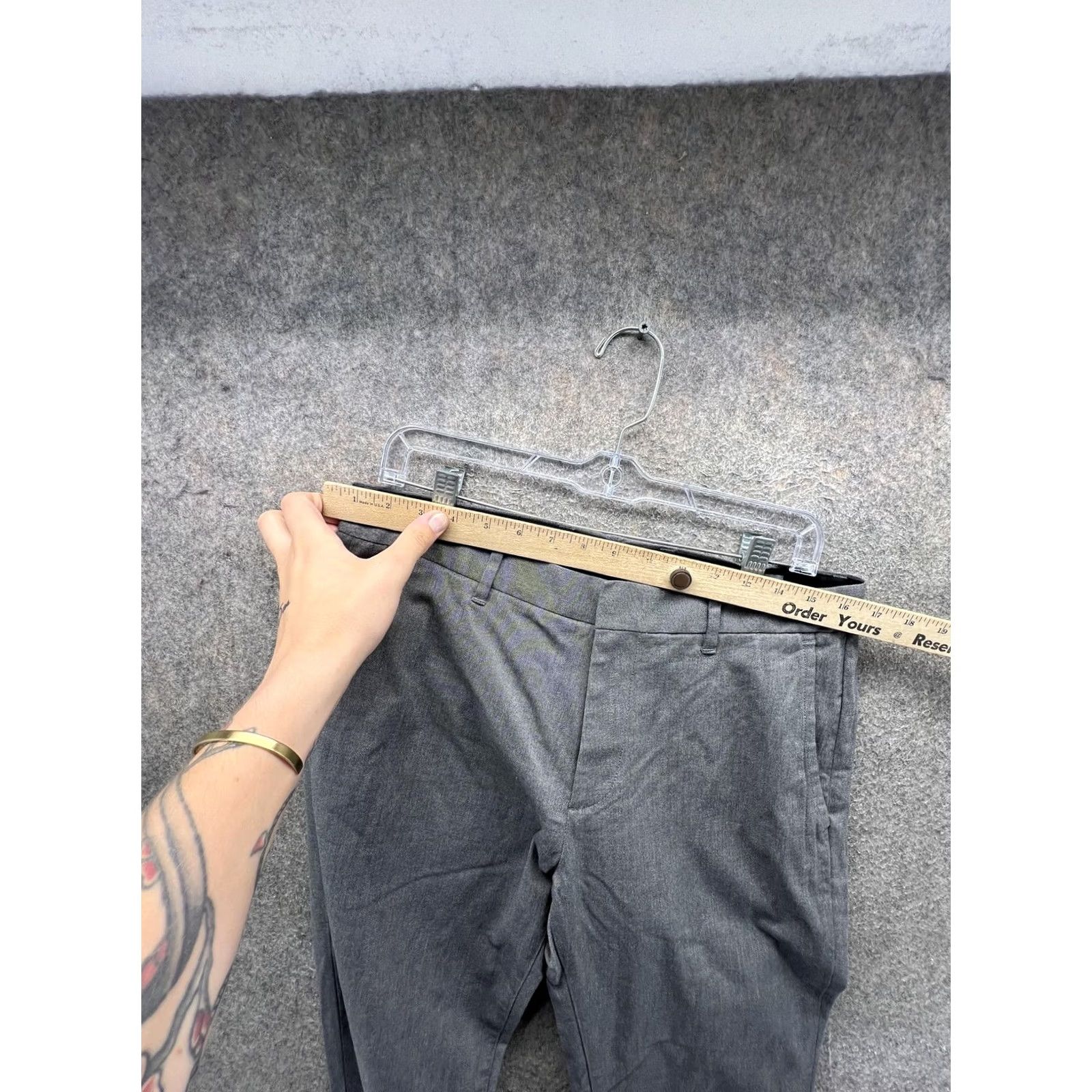 Bonobos Bonobos Pants Mens 32x30 Gray Chino Stretch Slim Fit Tapered Office Casual Flat Front Pockets Size US 32 / EU 48 - 2 Thumbnail