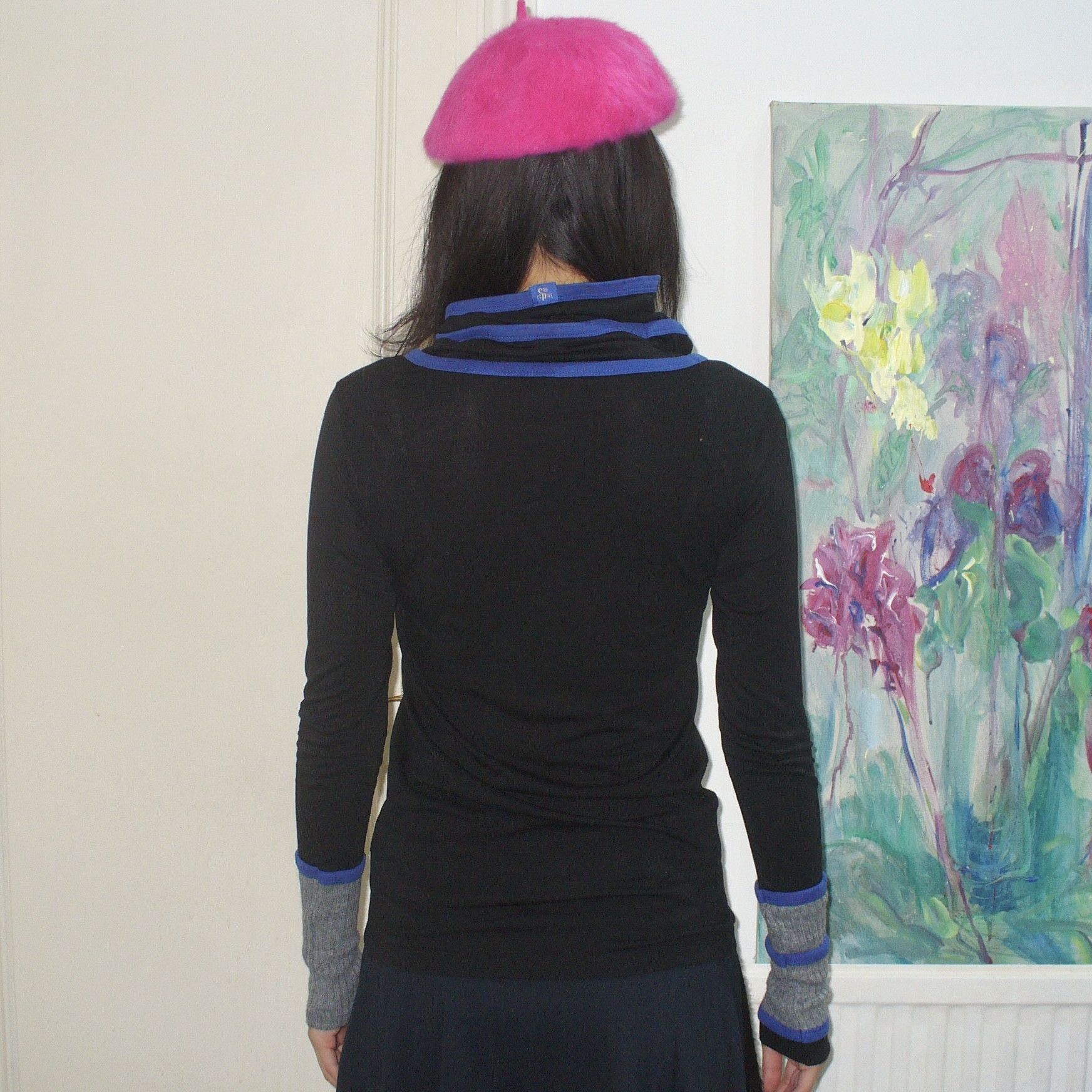 Cop Copine Cop Copine turtleneck top with blue and grey details Size S / US 4 / IT 40 - 2 Thumbnail