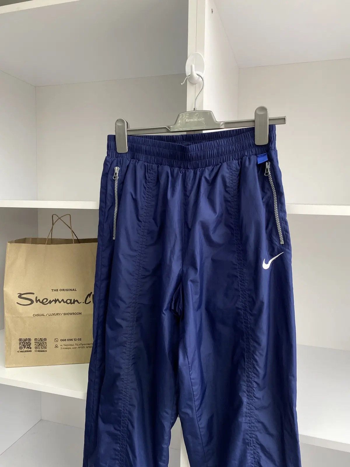 Nike × Vintage Vtg Nike Athletic Wind Breaker Pants Lined Men's Size US 34 / EU 50 - 4 Thumbnail