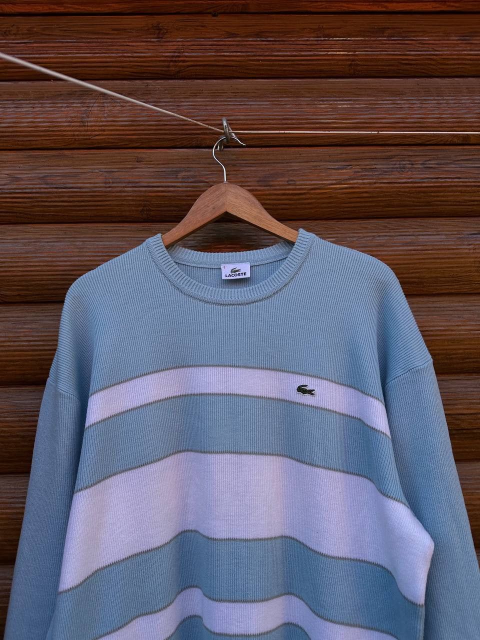 Lacoste × Vintage Vintage Lacoste Knit Sweater Size US XL / EU 56 / 4 - 2 Thumbnail