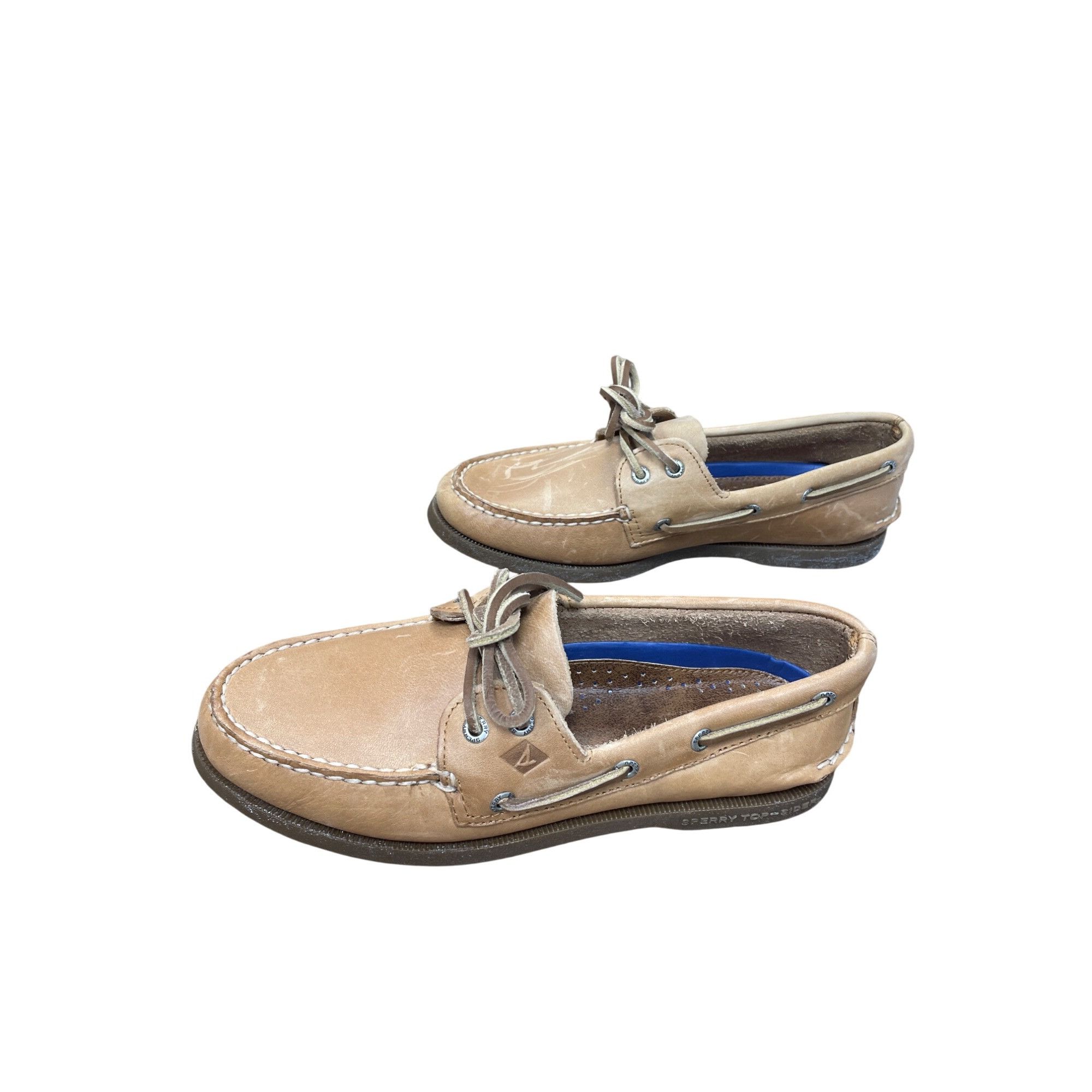 Sperry Sperry Mens Tan Leather Boat loafers Shoes Size 7.5M SKU 925 Size US 7.5 / EU 40-41 - 3 Thumbnail
