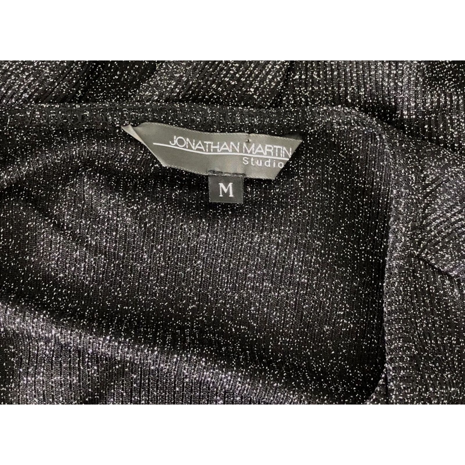 Vintage VINTAGE Jonathan Martin Cardigan Sweater Top M Black Glitter 90s Y2K Glam, Women, Sweater, Cardigan, Black Glitter Metallic 90s Y2K Glam Size M / US 6-8 / IT 42-44 - 4 Thumbnail