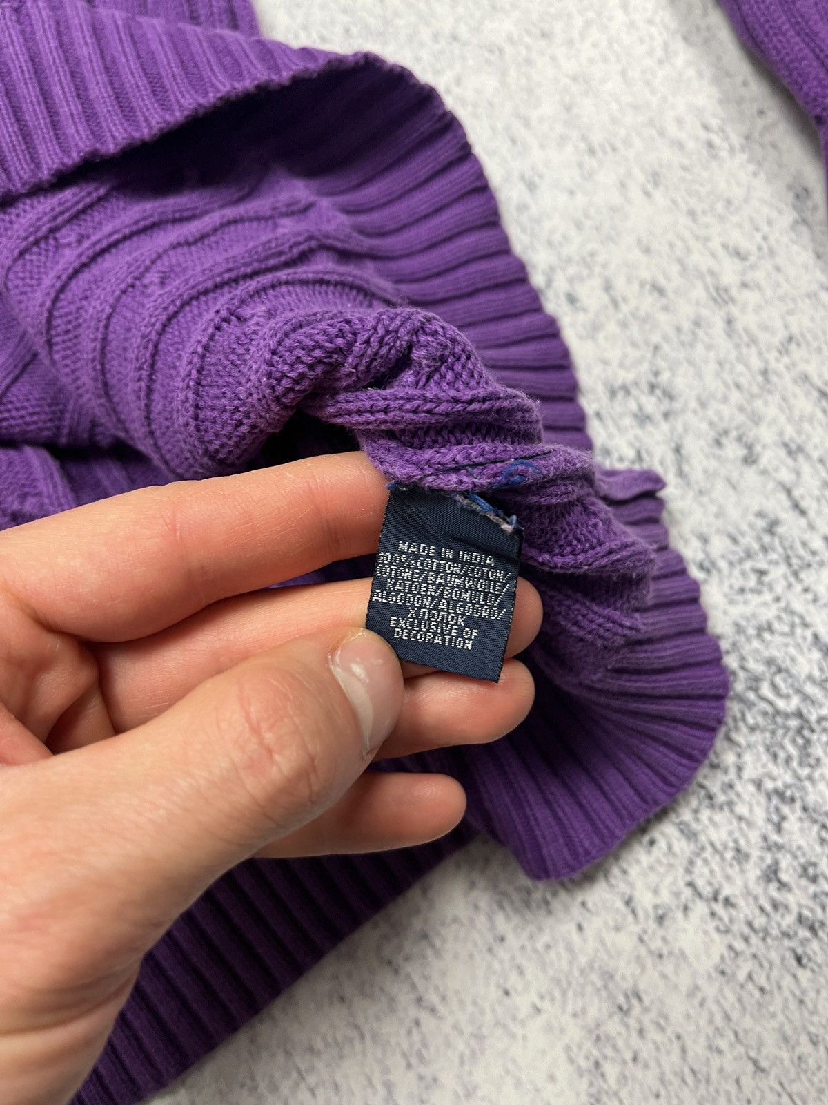Polo Ralph Lauren Polo Ralph Lauren Cable Knit Jumper Sweater Women’s Purple Size XL / US 12-14 / IT 48-50 - 7 Thumbnail