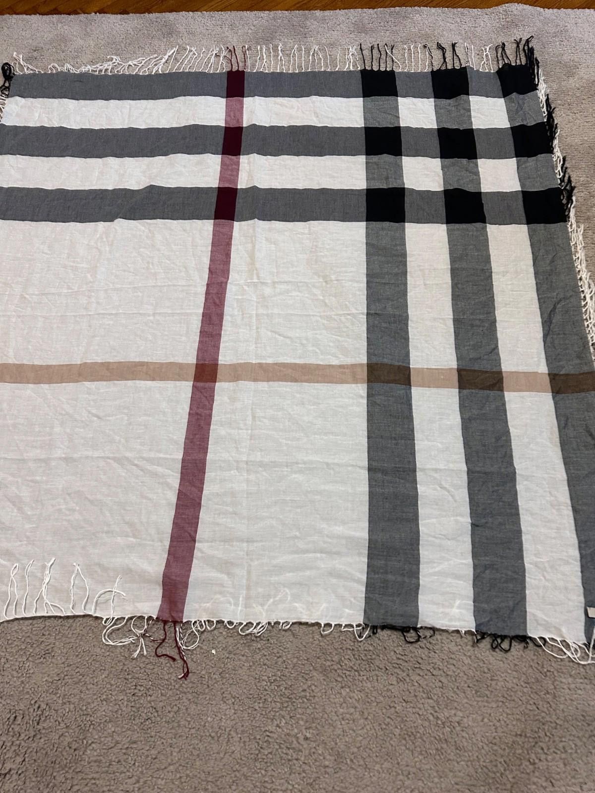 Burberry BURBERRY Cashmere Rectangle Scarf Ivory Nova Check Size ONE SIZE - 3 Thumbnail
