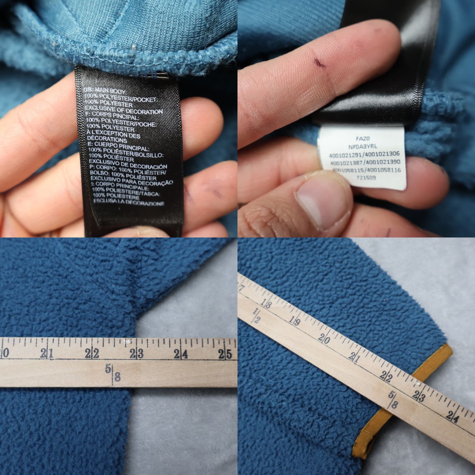 The North Face The North Face Sweater Mens L Blue Fleece Pullover 1/4 Zip Outdoor Mock Neck Zip Pockets Size US L / EU 52-54 / 3 - 8 Thumbnail
