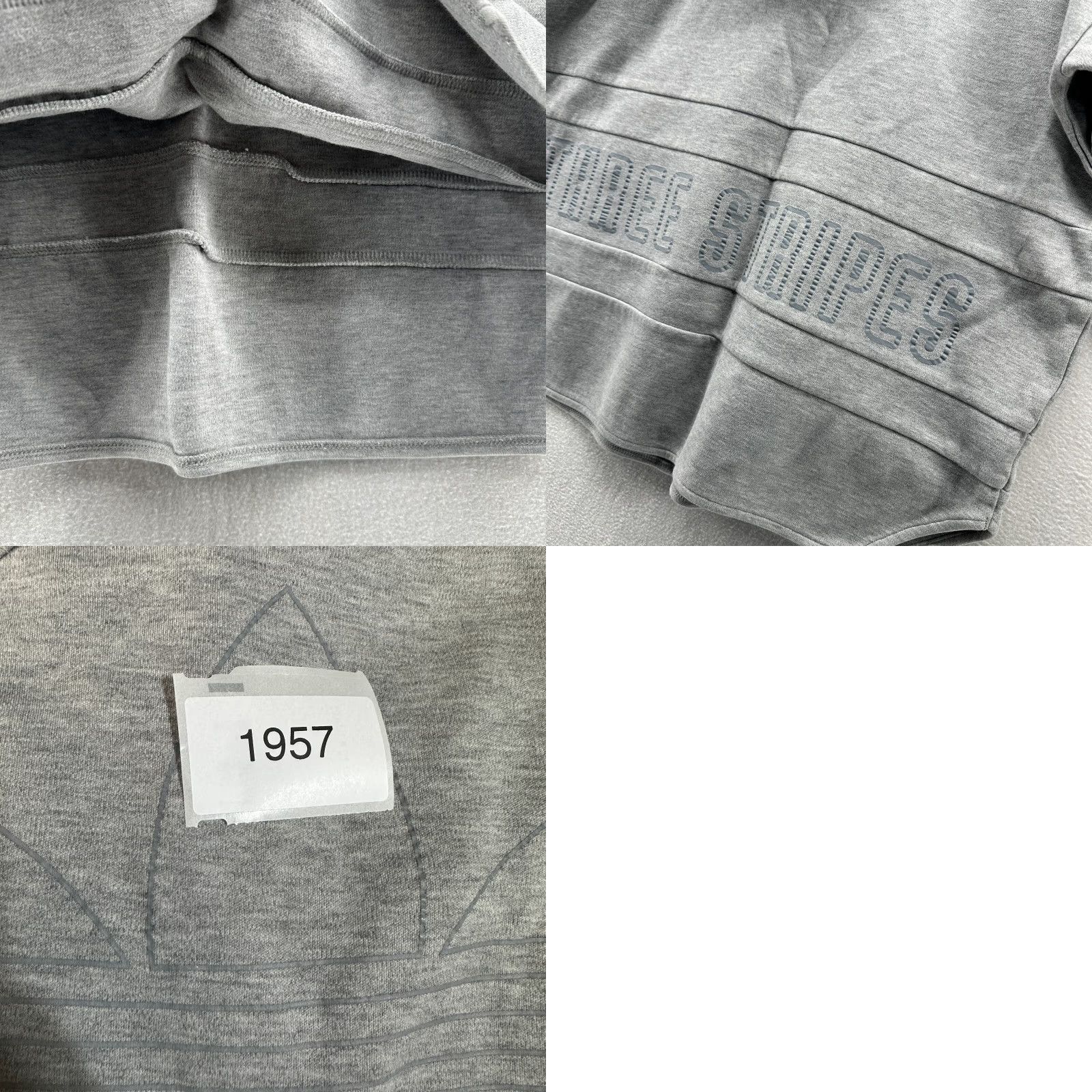 Adidas VINTAGE adidas Three Stripe Pullover Hoodie Gray Men's M Long Sleeve Pullover Hooded Crew Neck Size US M / EU 48-50 / 2 - 8 Thumbnail