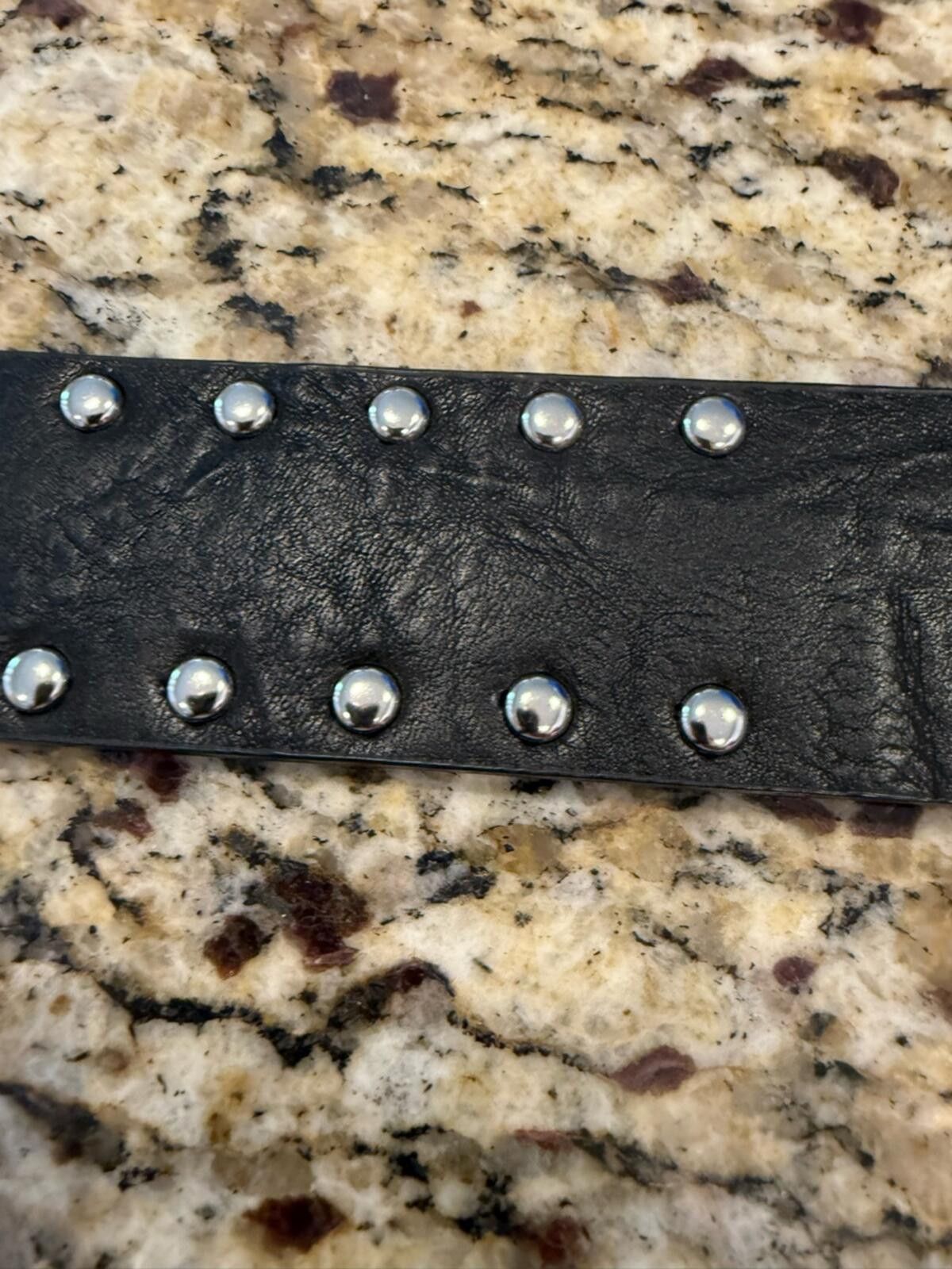 Other Black Faux Leather Silver studded western belt SZ 42” Size ONE SIZE - 11 Thumbnail