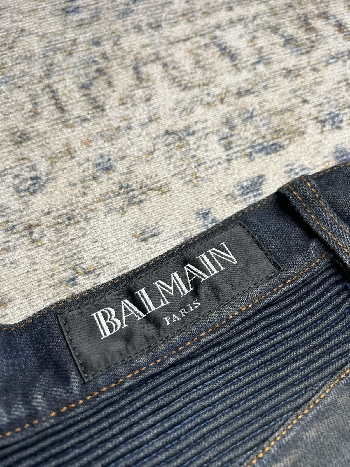 Balmain Balmain Biker Denim Darkwash Size US 29 - 5 Thumbnail