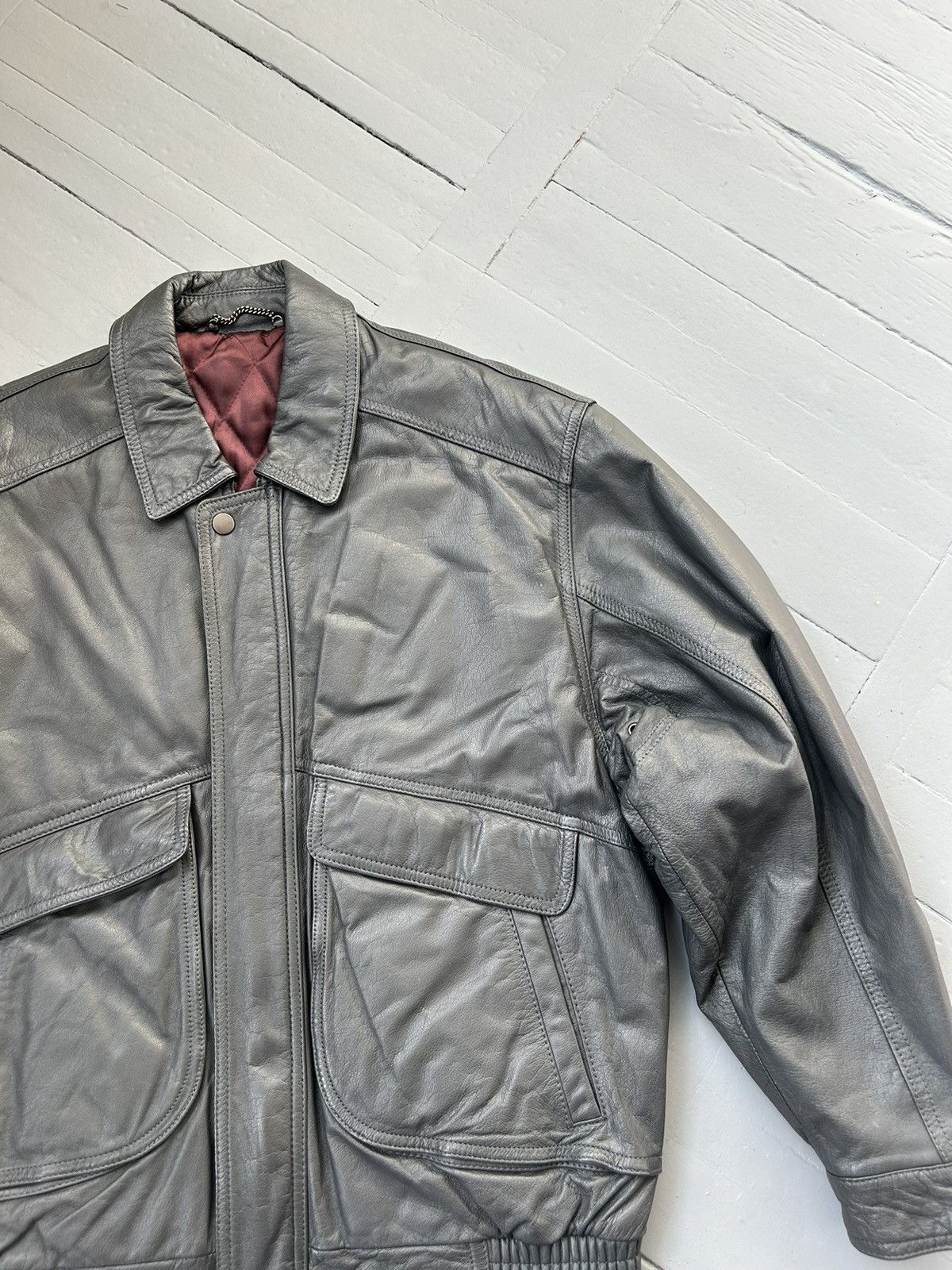 Other Leather bomber jacket vintage Size US M / EU 48-50 / 2 - 5 Thumbnail