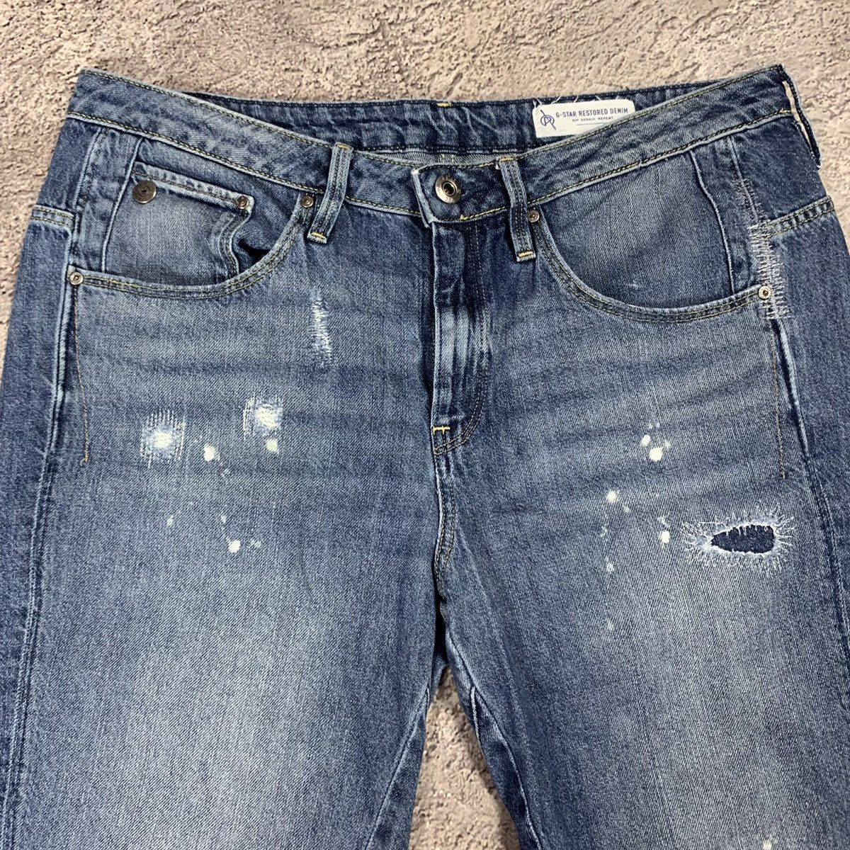 Vintage Vintage 90s Diesel Distressed Flared Low Rise Jeans Grunge 2 Size 27" / US 4 / IT 40 - 5 Thumbnail