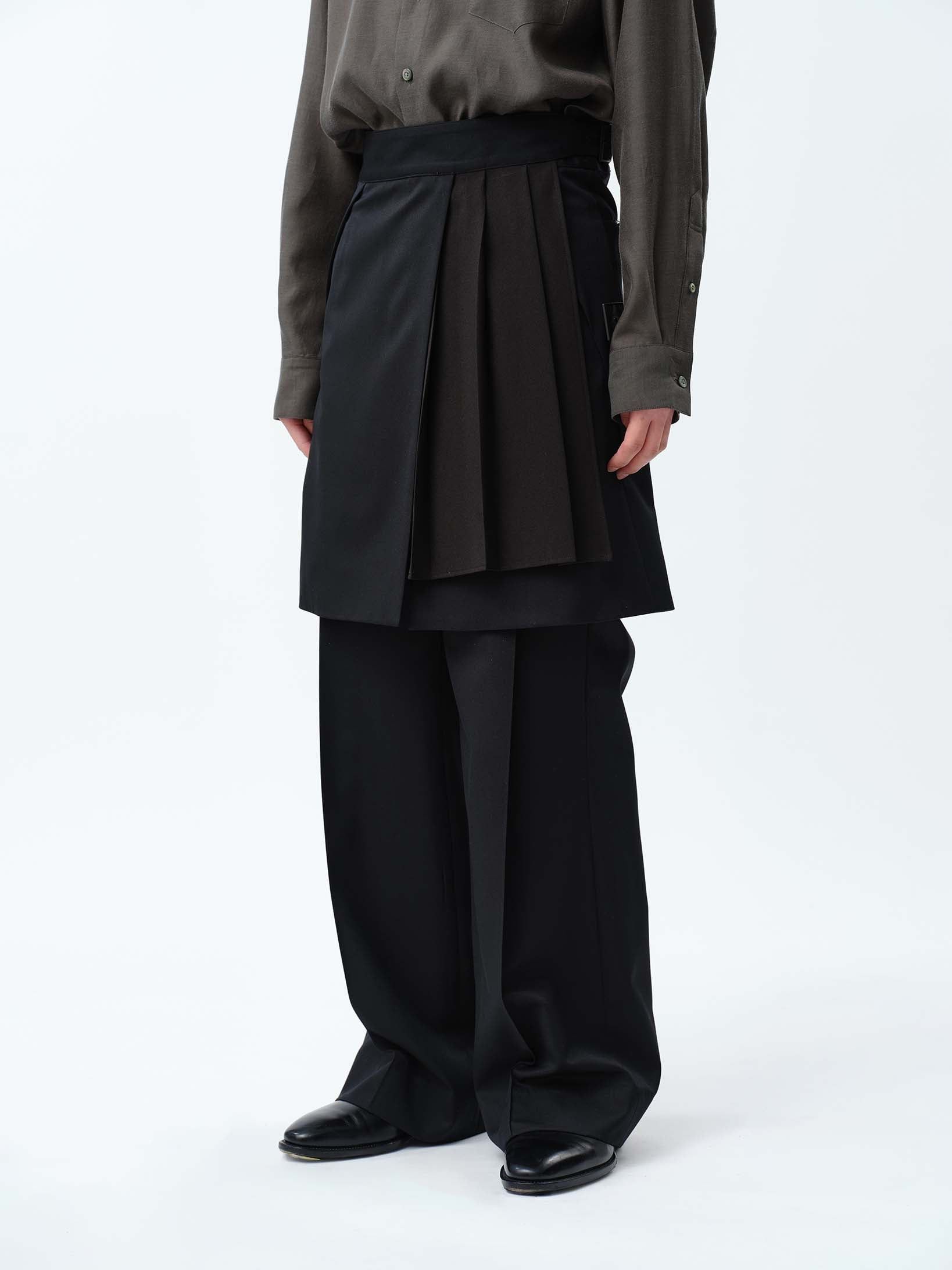 Other Sublations - SUPER140 WOOL WRAP GURKHA SKIRT Size US 29 - 8 Thumbnail