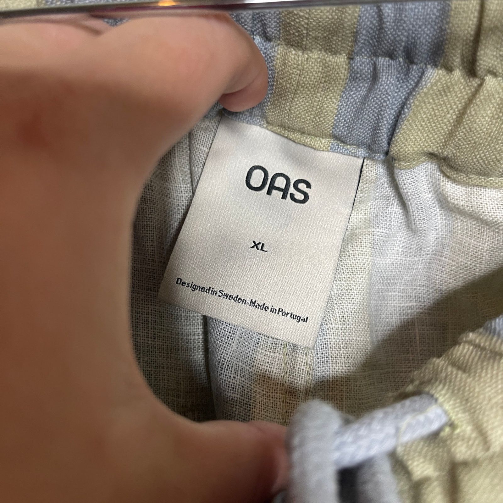 OAS OAS Mist Strata Nicola 100% Linen Shorts 9” XL Size US 36 / EU 52 - 6 Thumbnail