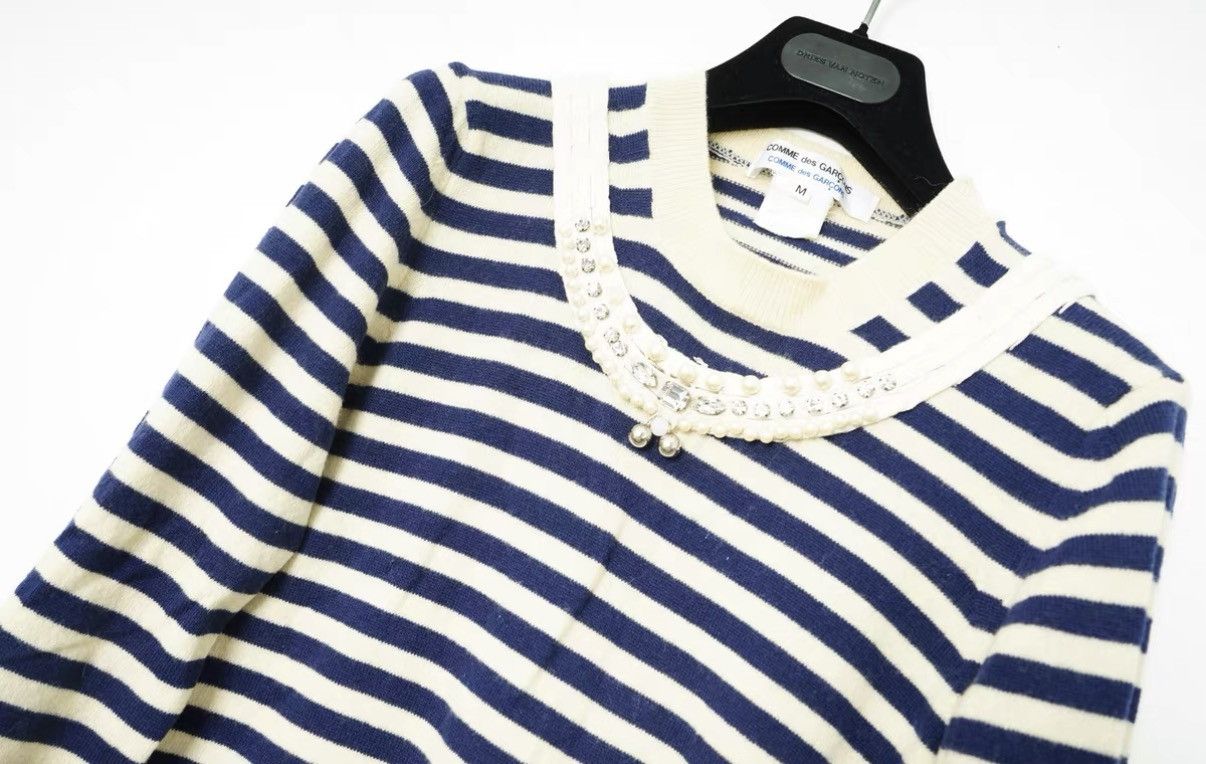 Comme des Garcons Comme des Garçons CDG Striped Wool Long Sleeve Size M / US 6-8 / IT 42-44 - 2 Thumbnail