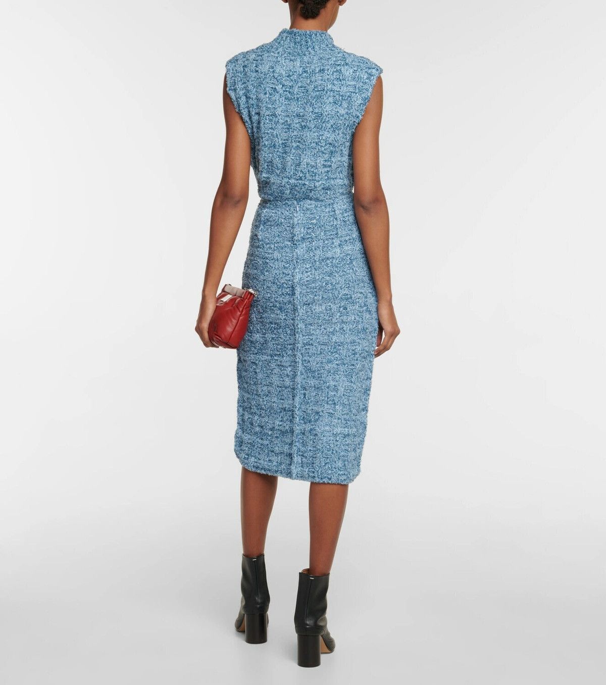 Maison Margiela o1y0625 Midi Skirt in Sky Blue Size 25" / US 0 / IT 36 - 3 Thumbnail