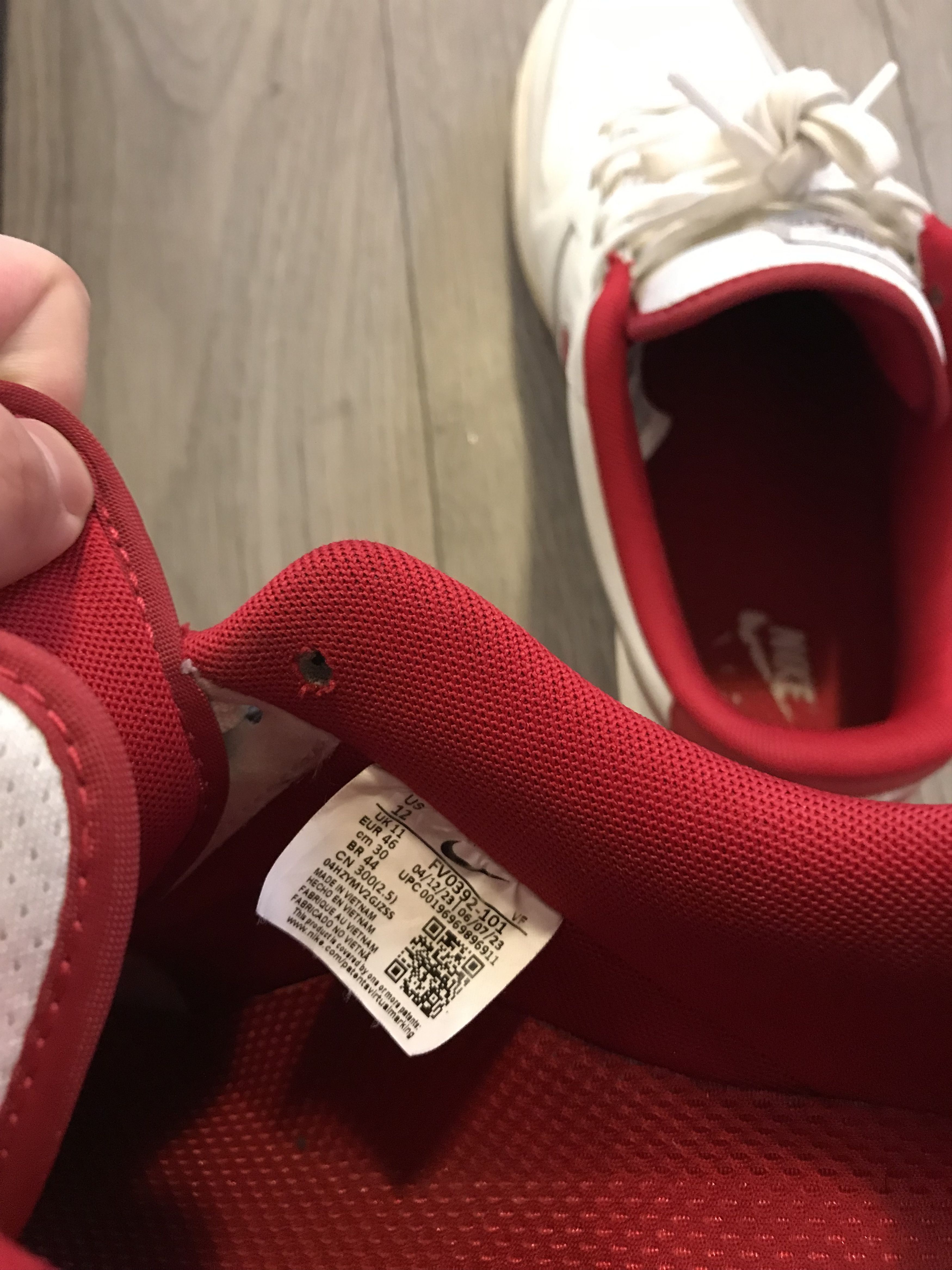 Nike Air Force One '07 Sail Gym Red Coconut Milk Size US 12 / EU 45 - 6 Thumbnail