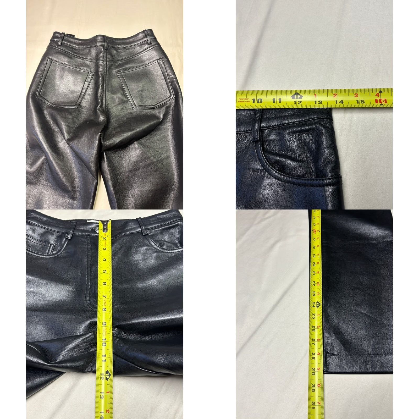 Vintage Wilfred Melina Vegan Leather High Waisted Straight Leg Pants 4 W27 L29 Black Women's Shoes? Size 27" / US 4 / IT 40 - 8 Thumbnail