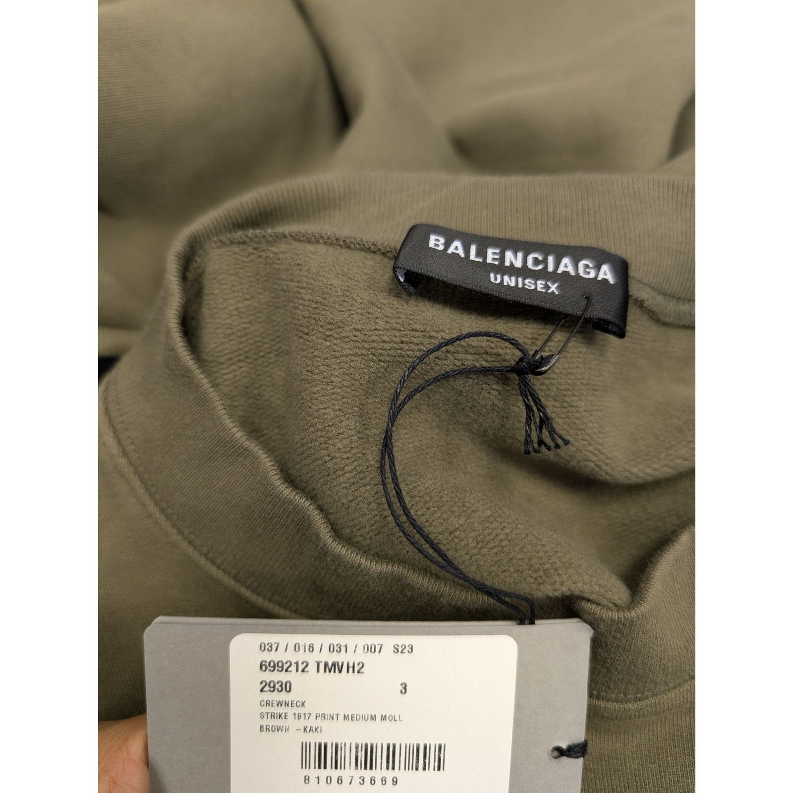 Balenciaga o1rshd1 Strike 1917 Print Medium Crewneck Sweatshirt Brown Size US L / EU 52-54 / 3 - 17 Thumbnail