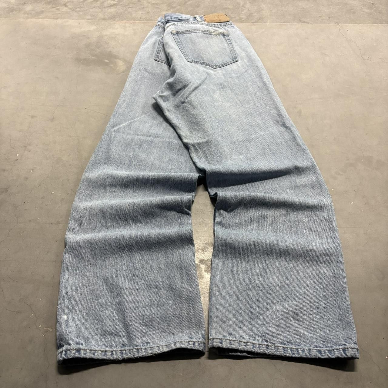 Vintage Crazy Vintage Y2K/2000s Super Baggy Skater Style Steve and Barrys Light Wash Denim Jeans! Size US 36 / EU 52 - 6 Thumbnail