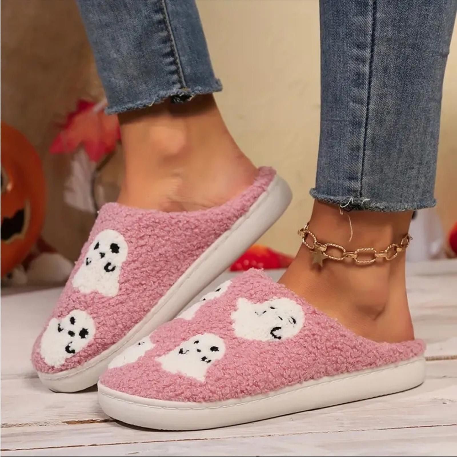 Designer Halloween Ghost Slippers NWT Size US 6.5 / IT 36.5 - 3 Thumbnail