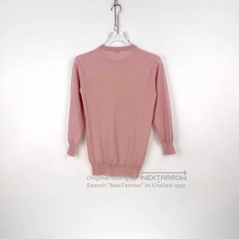 Loewe Loewe Pink embroidered logo cashmere sweater Size XS / US 0-2 / IT 36-38 - 4 Thumbnail