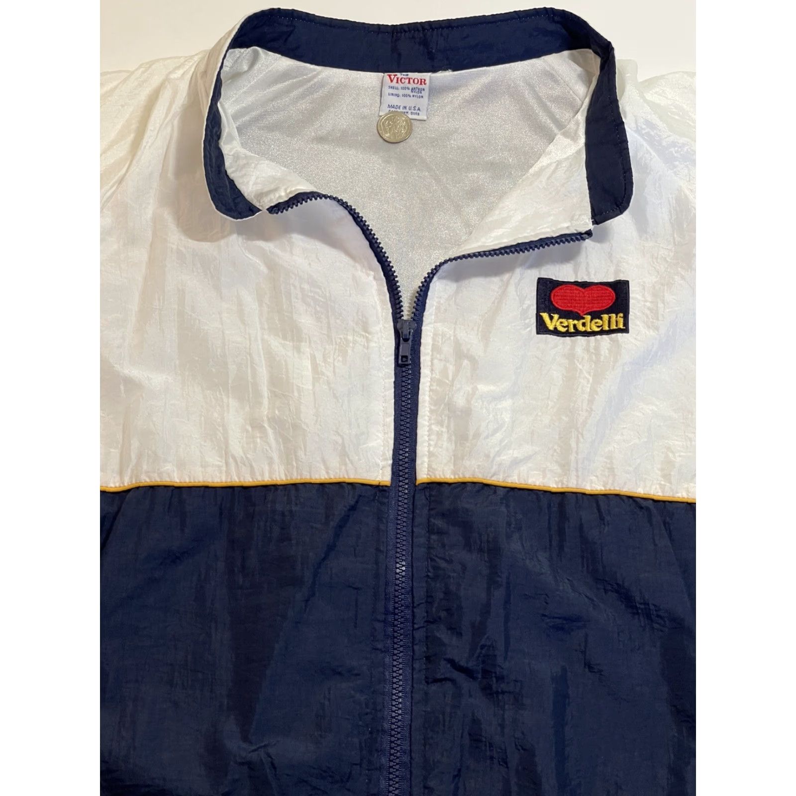 Vintage VINTAGE The Victor Jacket Windbreaker Mens XL Blue Nylon Geometric Full Zip USA Windbreaker, Casual, Travel, Winter, Fall, Spring, Summer, Hiking Size US XL / EU 56 / 4 - 2 Thumbnail