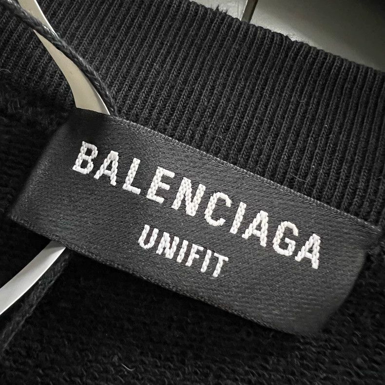 Balenciaga Balenciaga Black front logo printed sweatshirt Size US M / EU 48-50 / 2 - 4 Thumbnail
