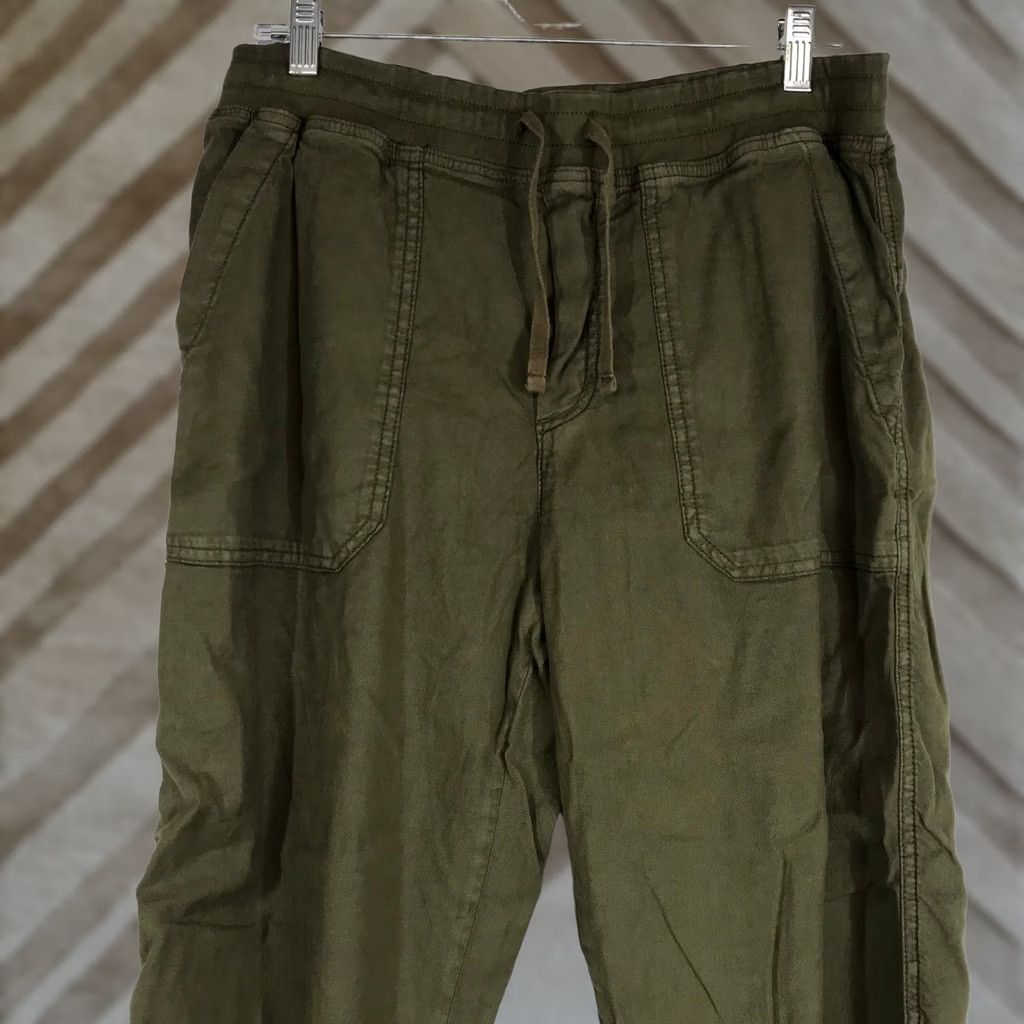 Marine Layer Marine Layer Jogger Pants Olive Green Linen Cotton Blend Pockets XL Womens Casual Comfort Size 40" / US 18 - 1 Thumbnail