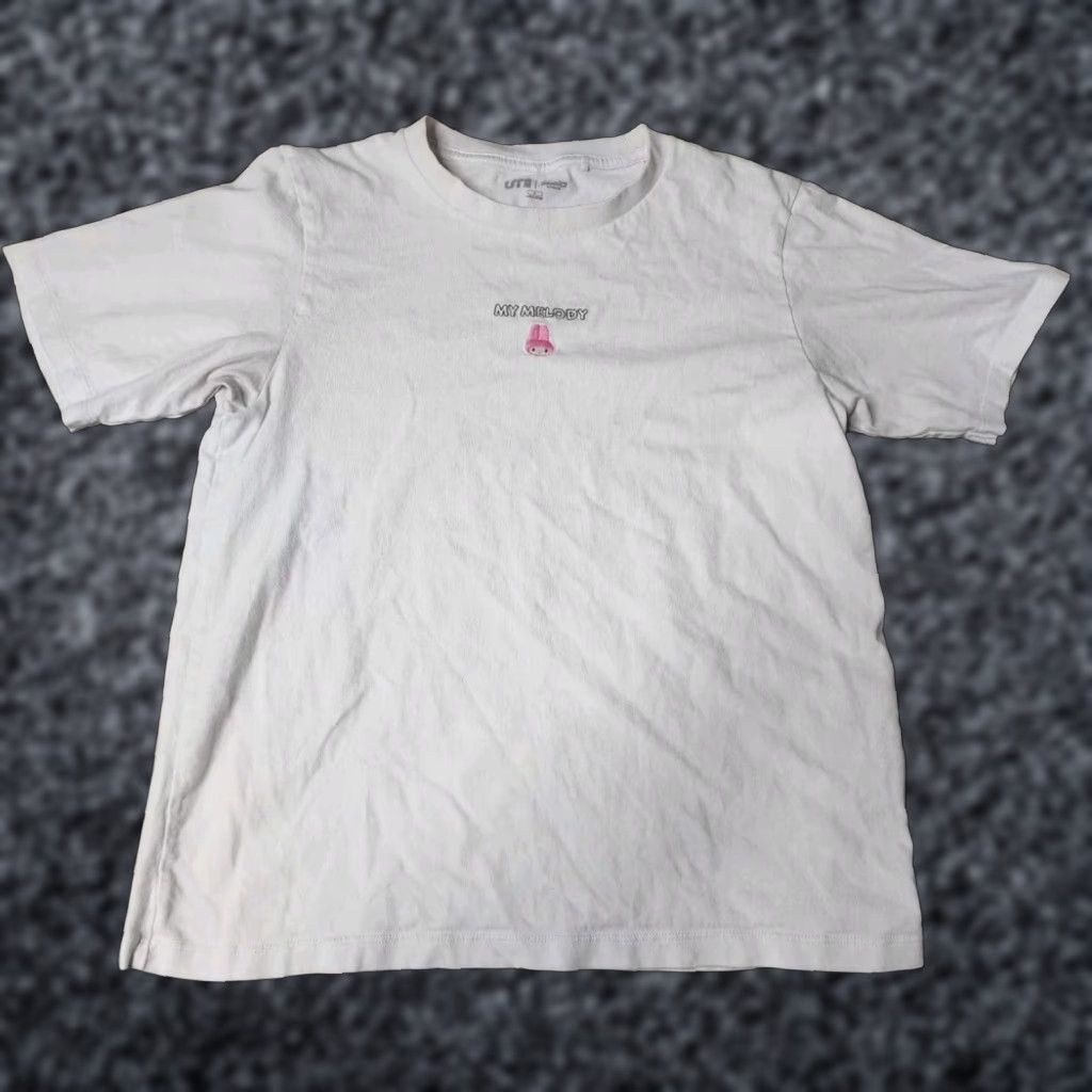 Uniqlo UNIQLO x SANRIO My Melody Womens Short Sleeve T Shirt White Embroidered Graphic Size S / US 4 / IT 40 - 1 Thumbnail