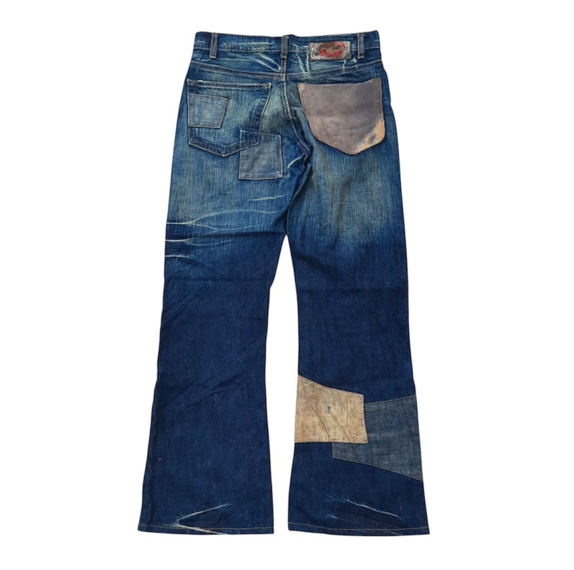 If Six Was Nine Flared Pure Venom horsehide patchwork jeans Size US 30 / EU 46 - 2 Thumbnail
