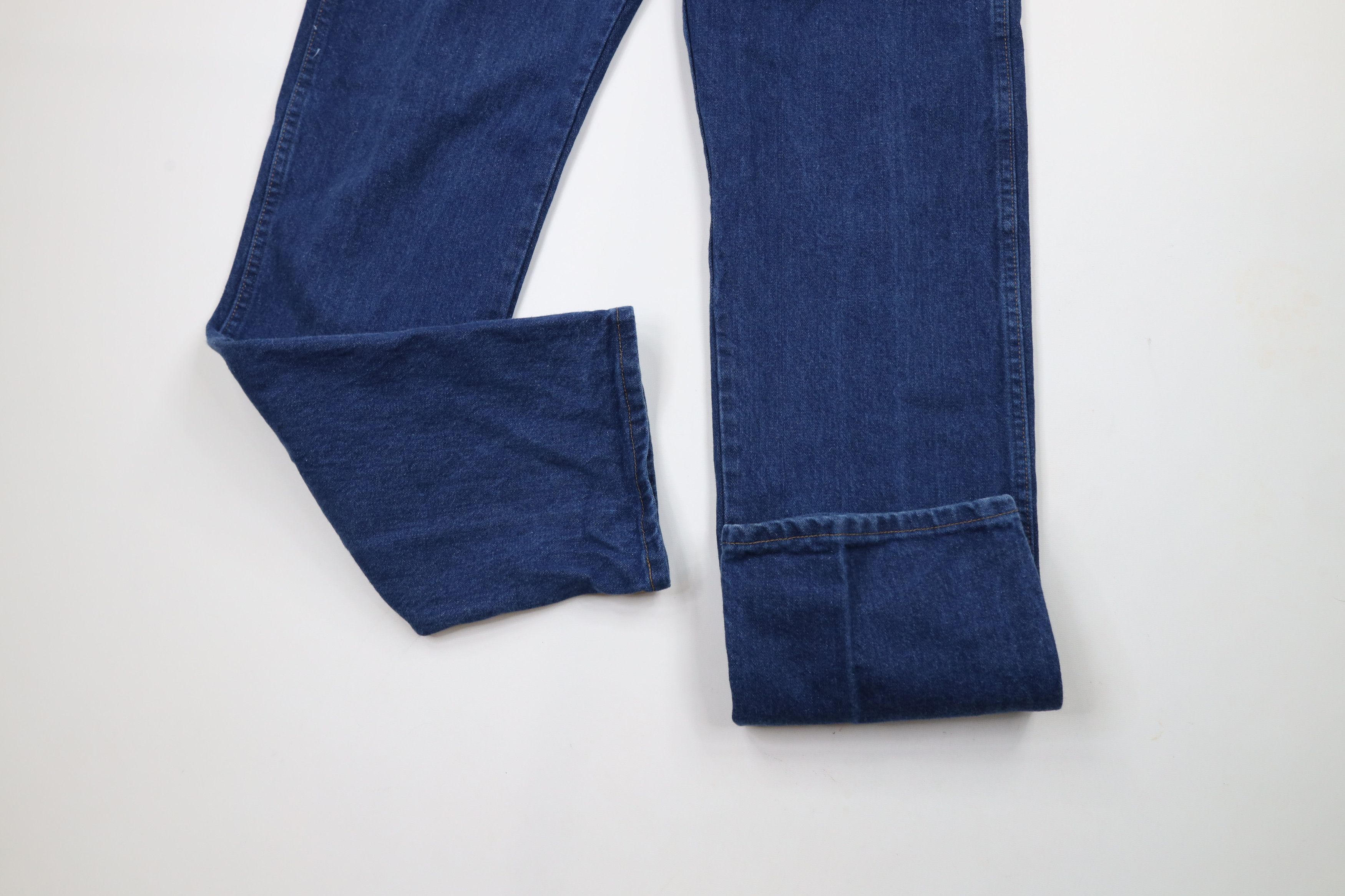 Vintage × Wrangler Vintage 90s Wrangler Spell Out Straight Leg Denim Jeans Blue Size US 35 - 5 Thumbnail